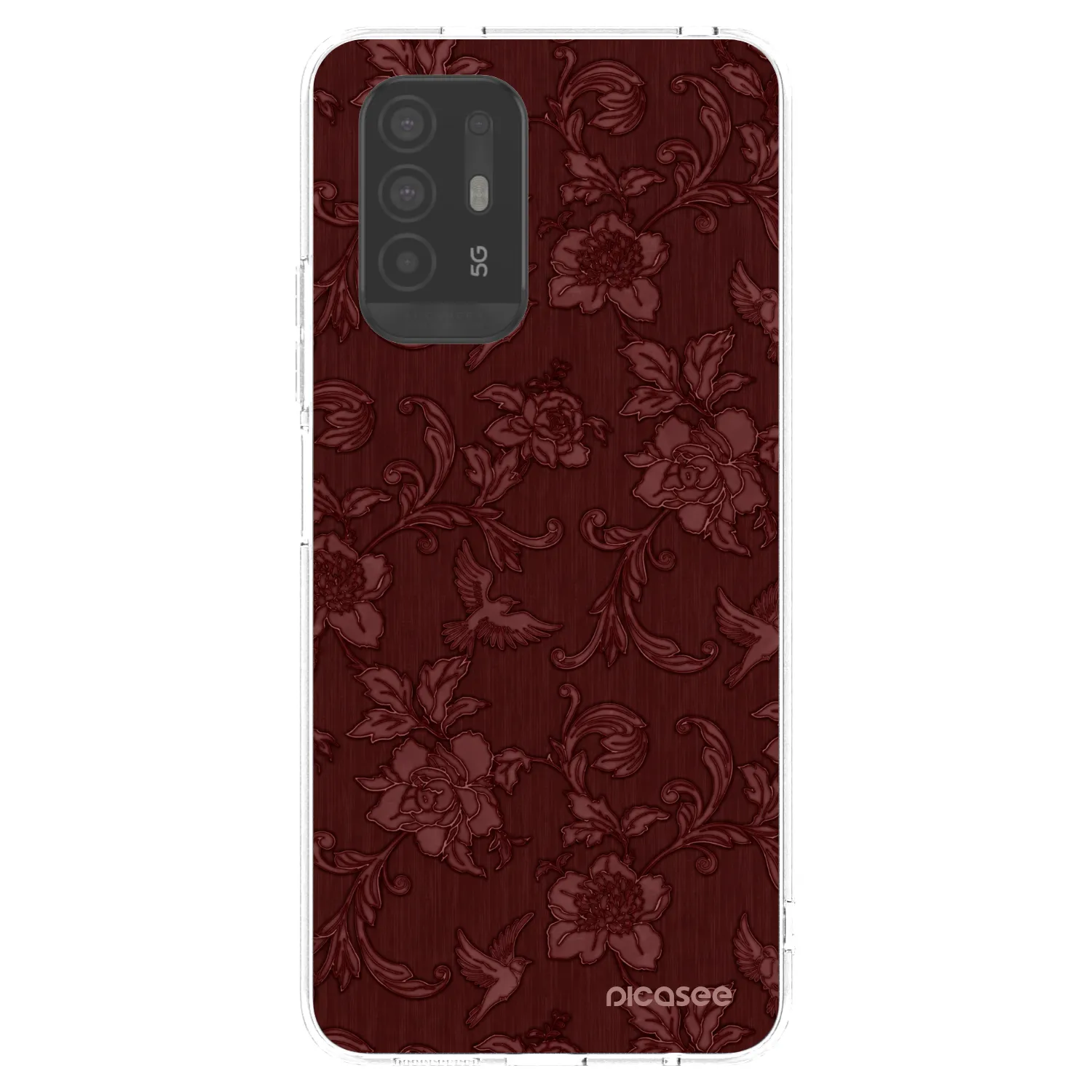 Picasee átlátszó szilikon tok az alábbi mobiltelefonokra OPPO A94 5G - Red Elegance