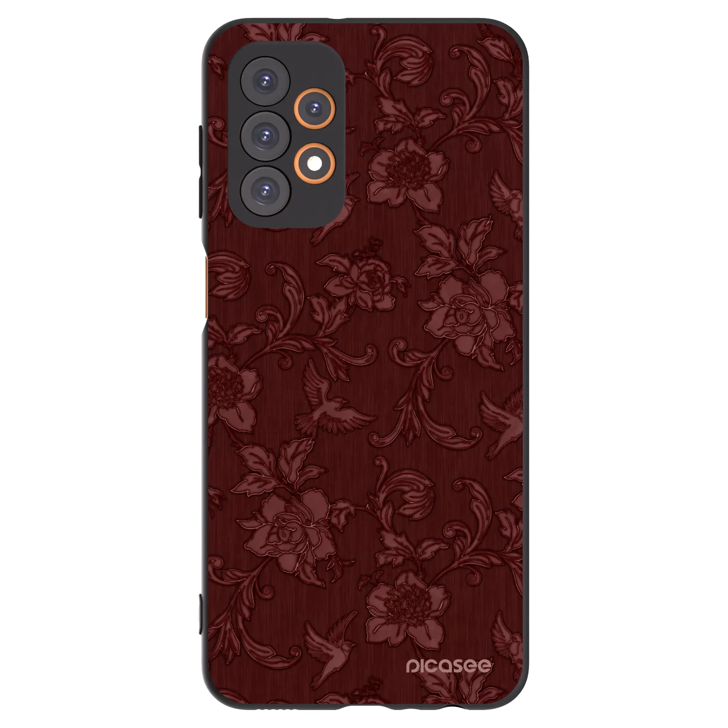 Picasee fekete szilikon tok az alábbi mobiltelefonokra Samsung Galaxy A23 A235F 4G - Red Elegance