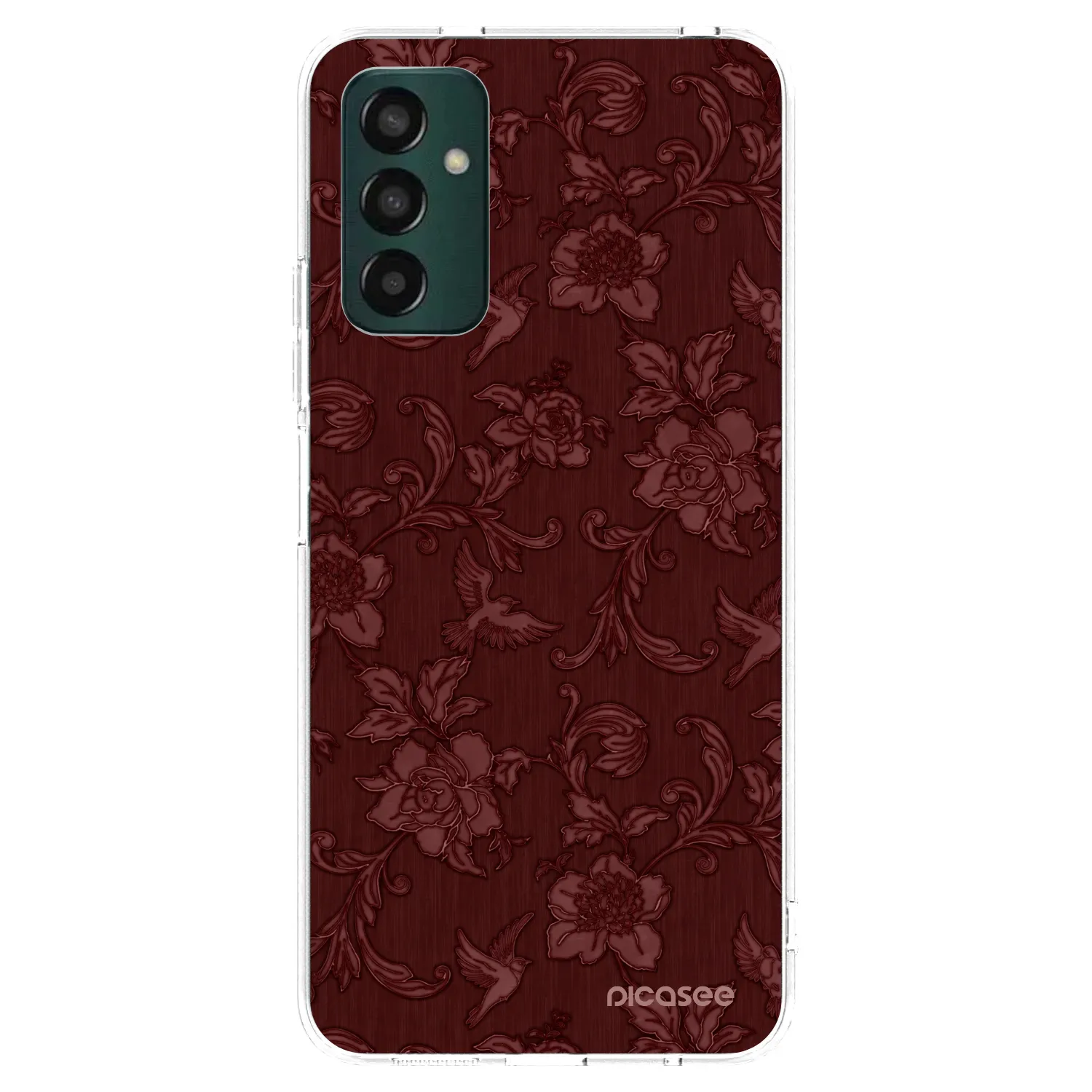 Picasee átlátszó szilikon tok az alábbi mobiltelefonokra Samsung Galaxy M23 5G - Red Elegance