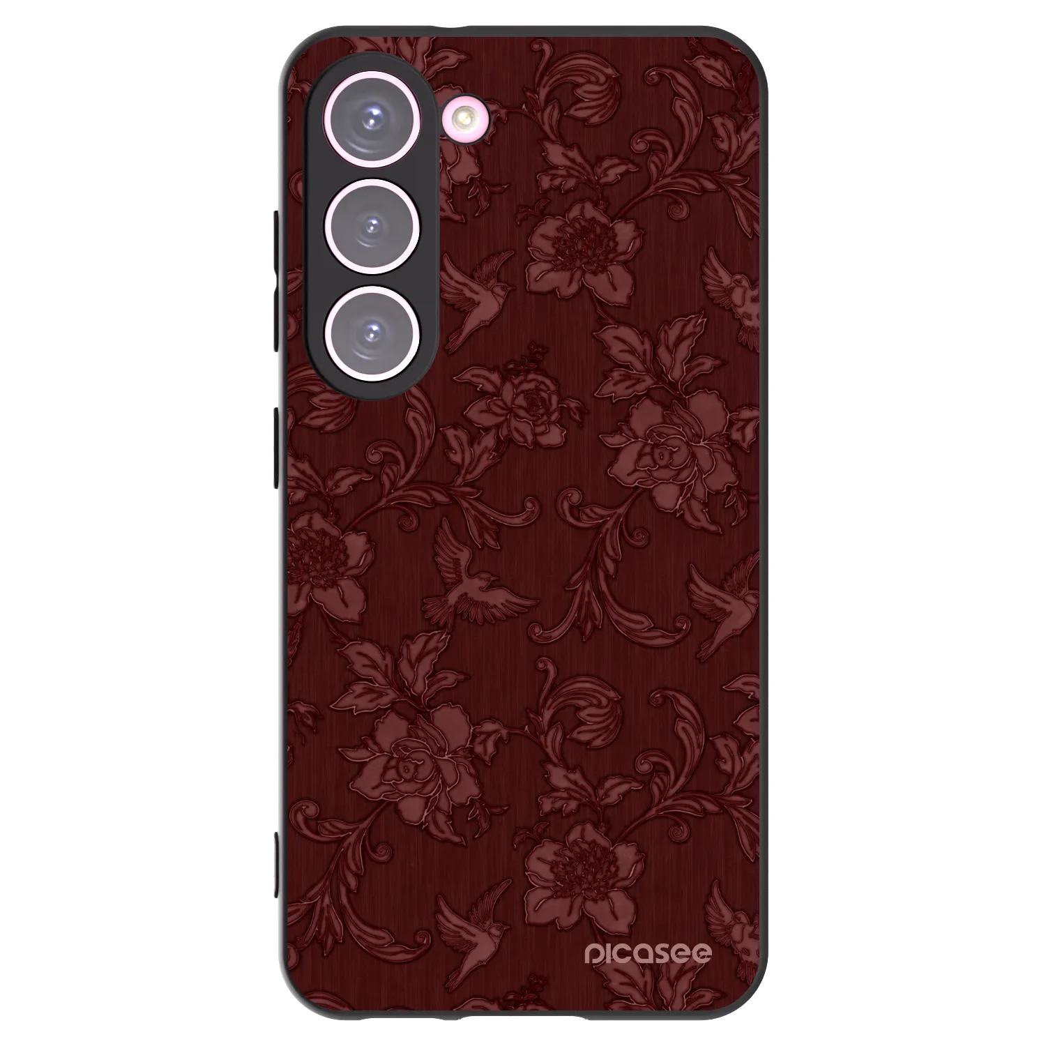 Picasee fekete szilikon tok az alábbi mobiltelefonokra Samsung Galaxy S23 5G - Red Elegance