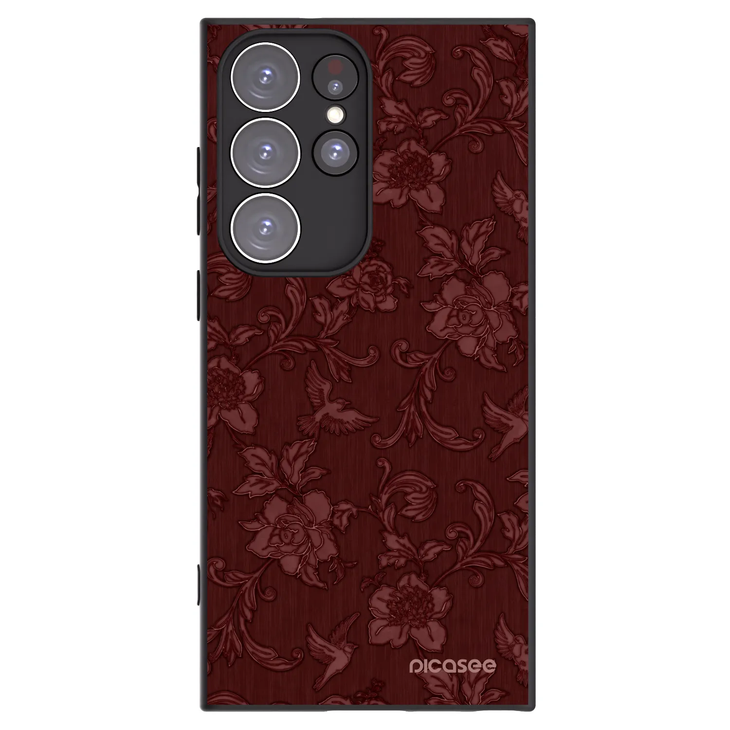 Picasee fekete szilikon tok az alábbi mobiltelefonokra Samsung Galaxy S23 Ultra 5G - Red Elegance