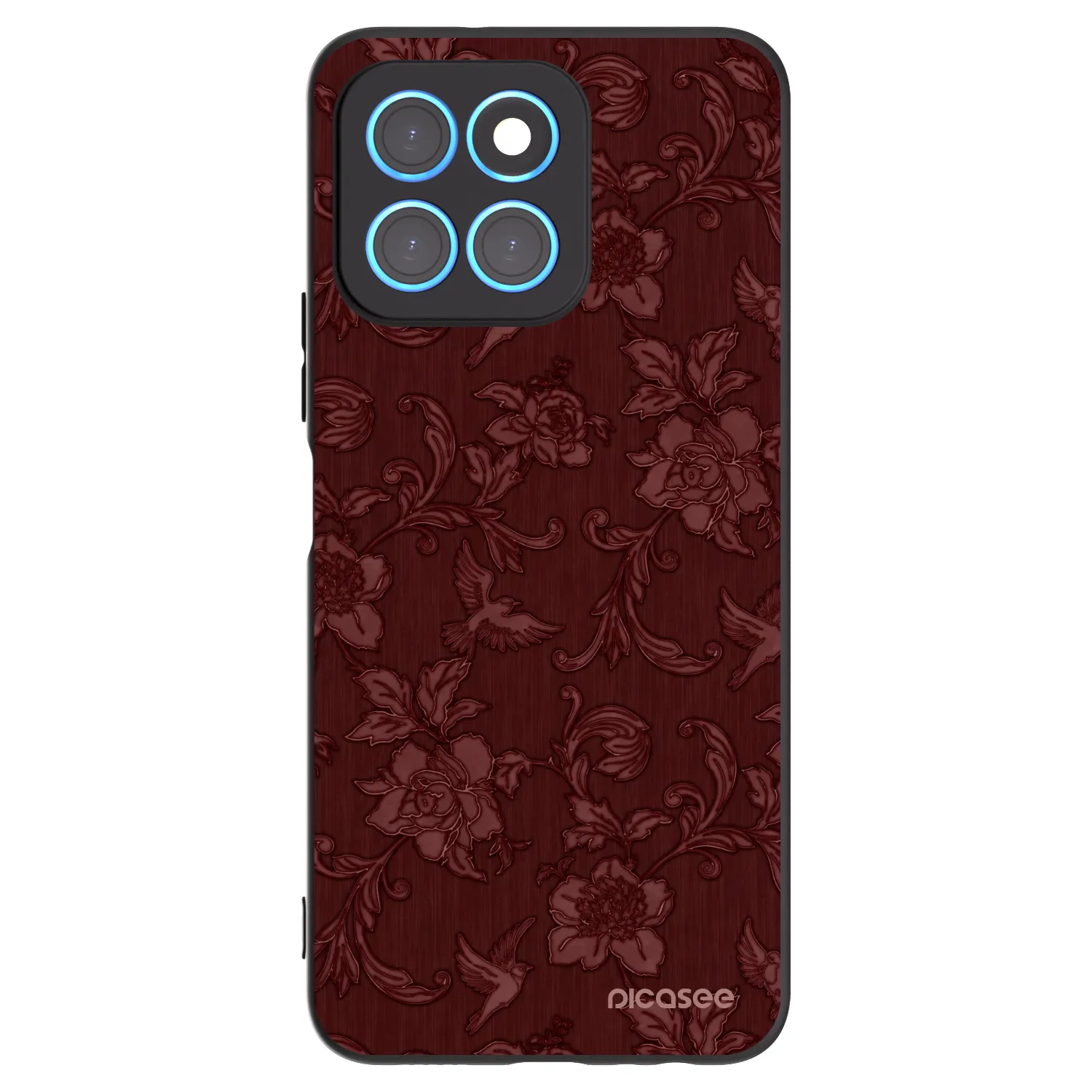 Picasee fekete szilikon tok az alábbi mobiltelefonokra Honor X8 5G - Red Elegance
