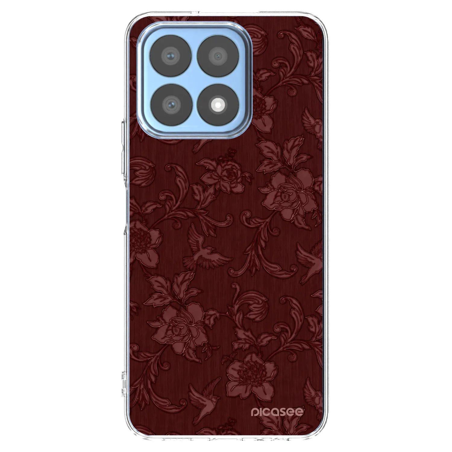 Picasee átlátszó szilikon tok az alábbi mobiltelefonokra Honor X8a - Red Elegance