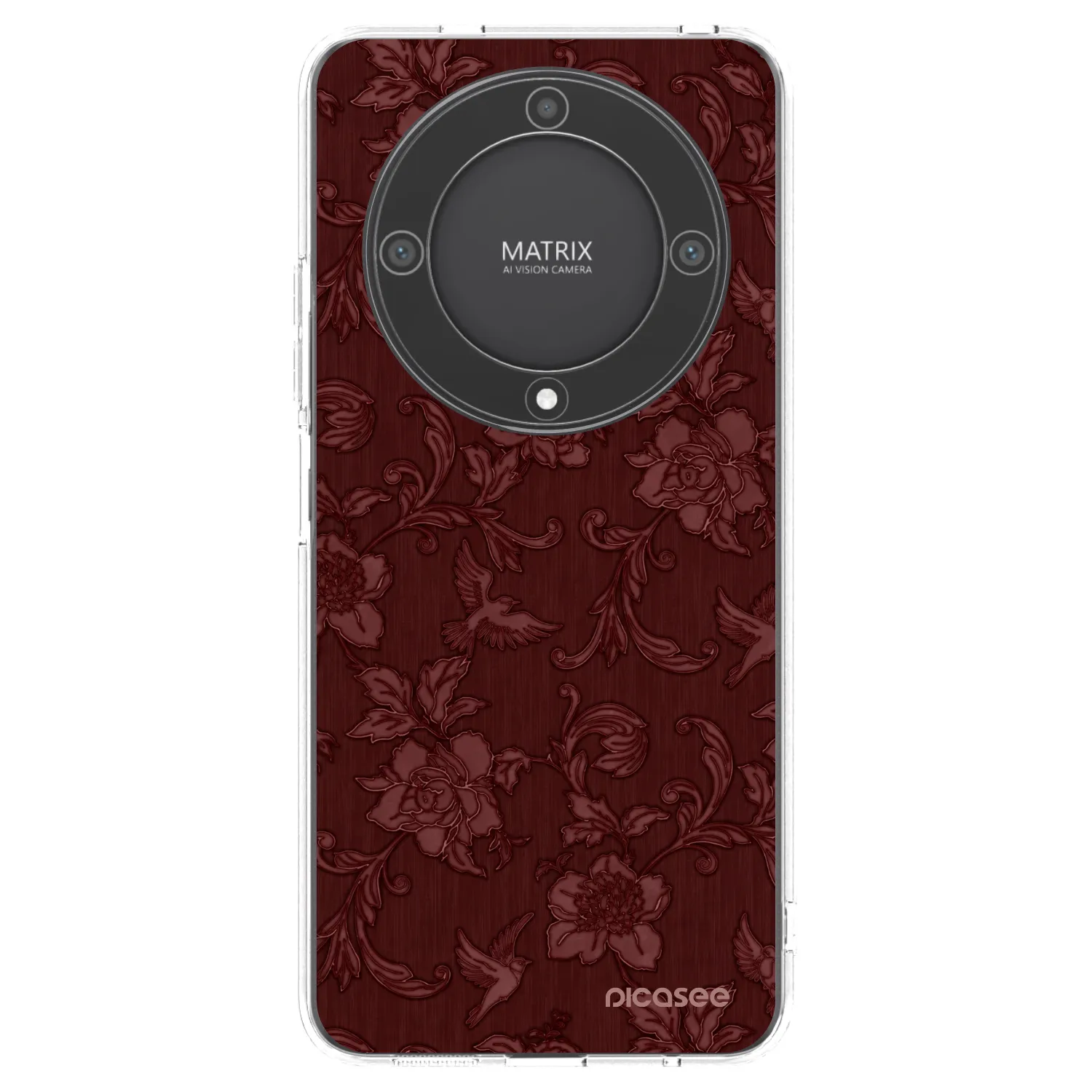Picasee átlátszó szilikon tok az alábbi mobiltelefonokra Honor Magic5 Lite 5G - Red Elegance