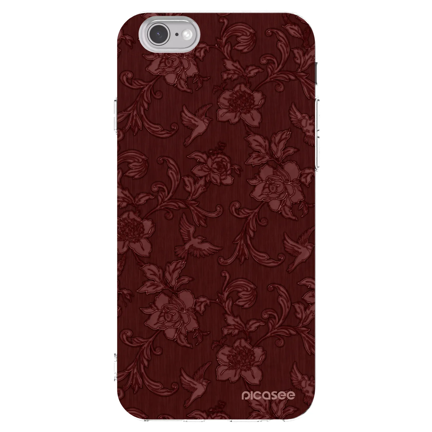 Picasee átlátszó szilikon tok az alábbi mobiltelefonokra Apple iPhone 6/6S - Red Elegance