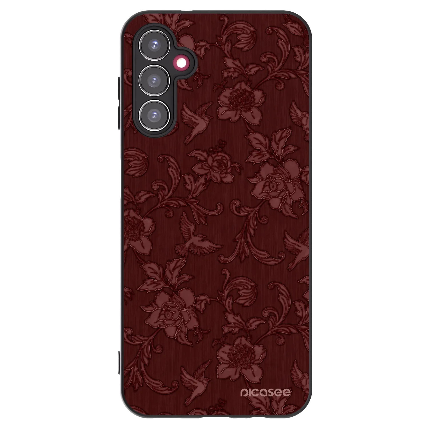 Picasee fekete szilikon tok az alábbi mobiltelefonokra Samsung Galaxy A14 4G A145R - Red Elegance