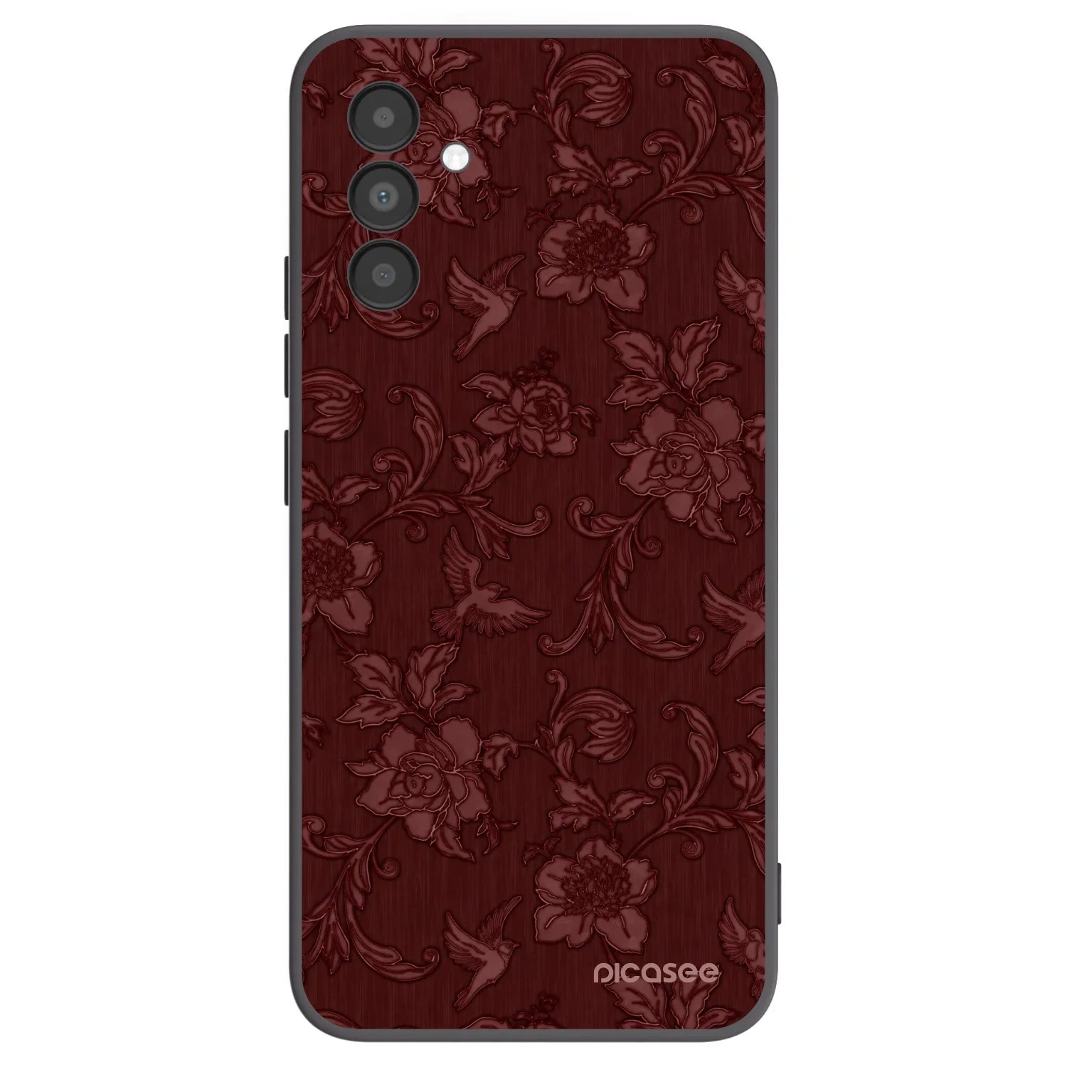 Picasee fekete szilikon tok az alábbi mobiltelefonokra Samsung Galaxy A04s A047F - Red Elegance