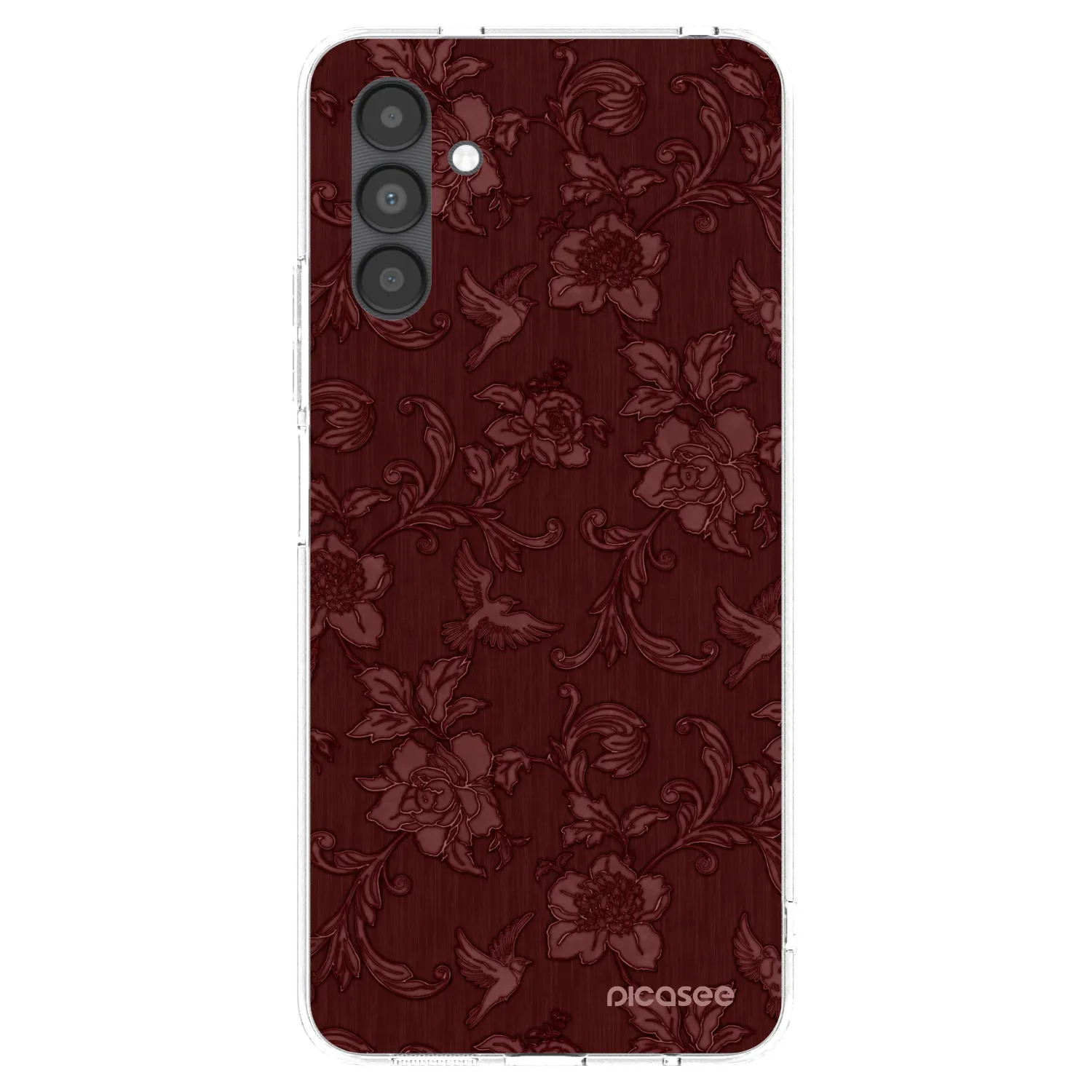 Picasee átlátszó szilikon tok az alábbi mobiltelefonokra Samsung Galaxy A04s A047F - Red Elegance