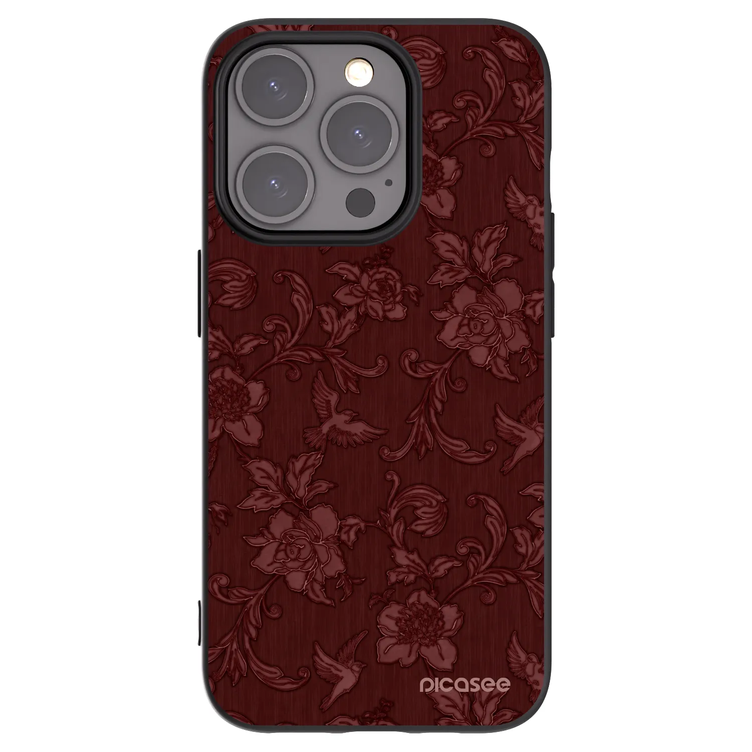 Picasee fekete szilikon tok az alábbi mobiltelefonokra Apple iPhone 15 Pro - Red Elegance