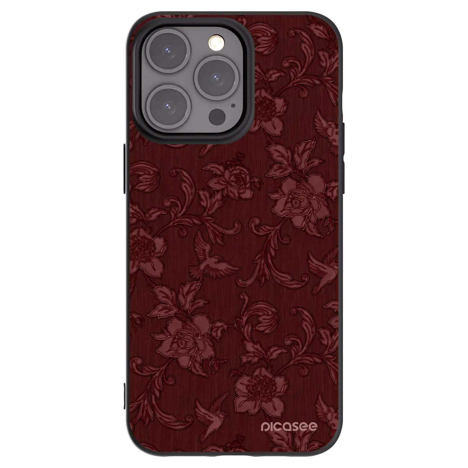 Picasee fekete szilikon tok az alábbi mobiltelefonokra Apple iPhone 15 Pro Max - Red Elegance