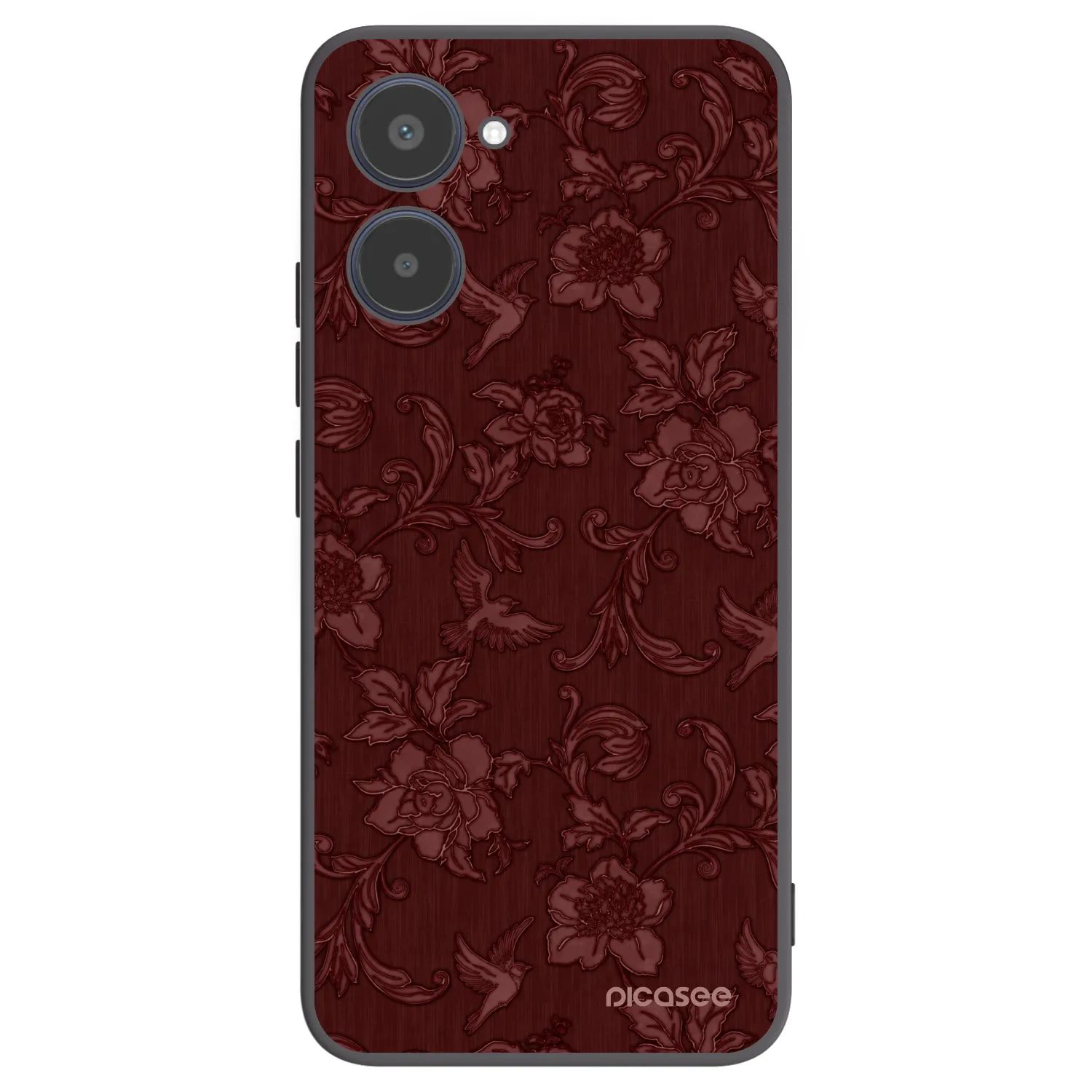 Picasee fekete szilikon tok az alábbi mobiltelefonokra Realme 10 4G - Red Elegance