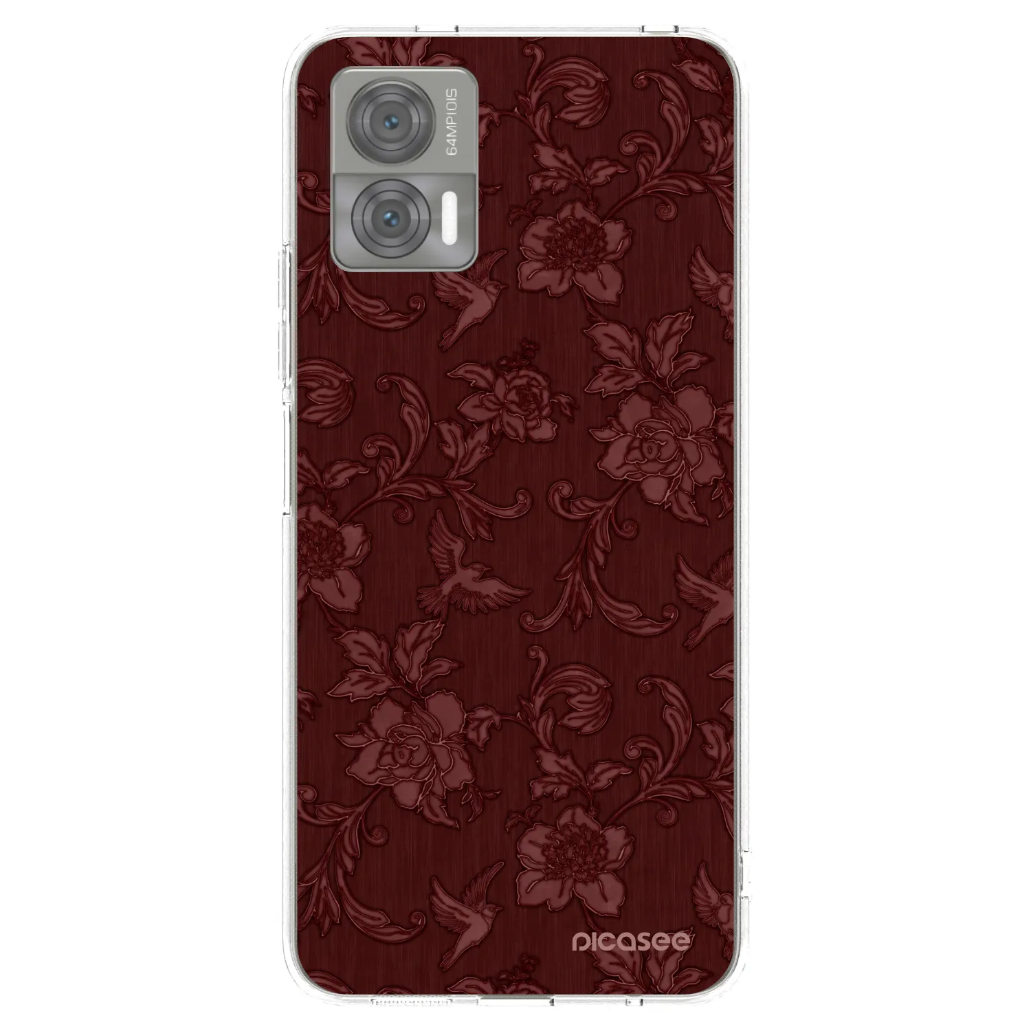 Picasee átlátszó szilikon tok az alábbi mobiltelefonokra Motorola Edge 30 Neo - Red Elegance