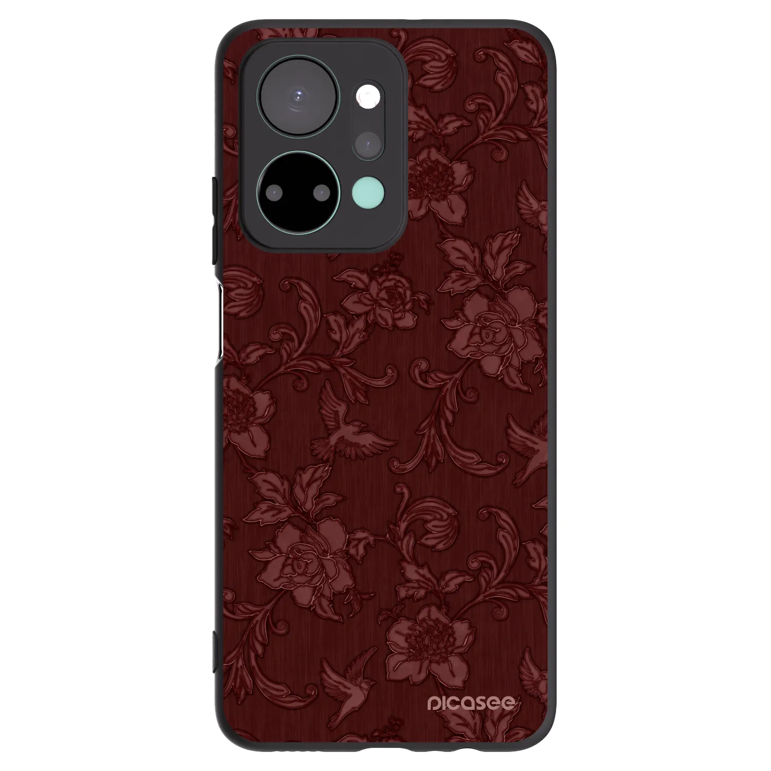 Picasee fekete szilikon tok az alábbi mobiltelefonokra Honor X7a - Red Elegance