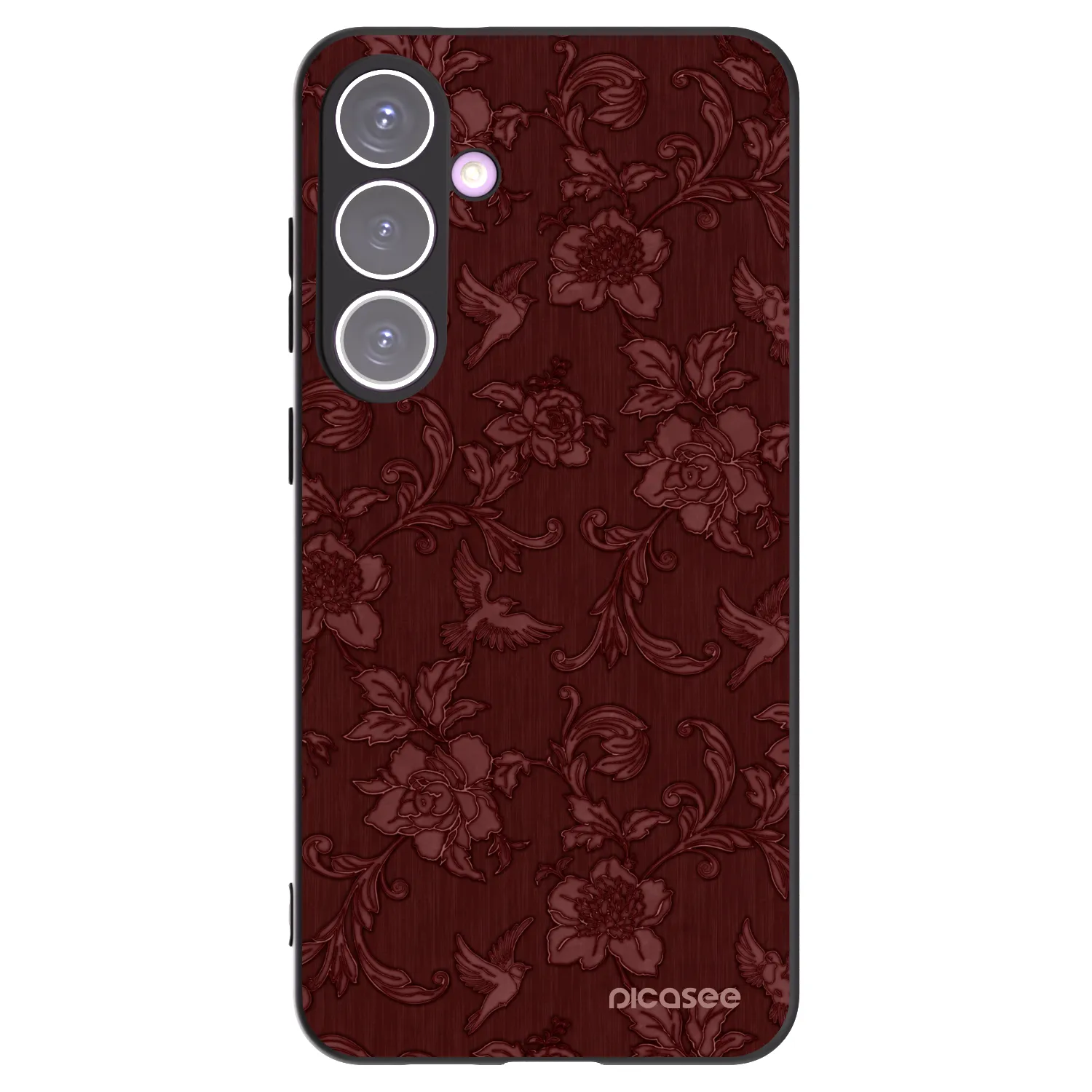 Picasee fekete szilikon tok az alábbi mobiltelefonokra Samsung Galaxy S24+ S926B 5G - Red Elegance