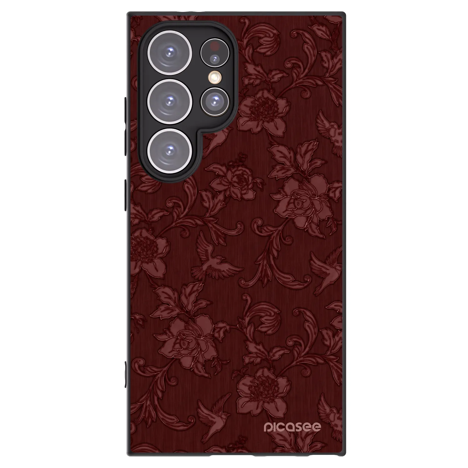 Picasee fekete szilikon tok az alábbi mobiltelefonokra Samsung Galaxy S24 Ultra S928B 5G - Red Elegance