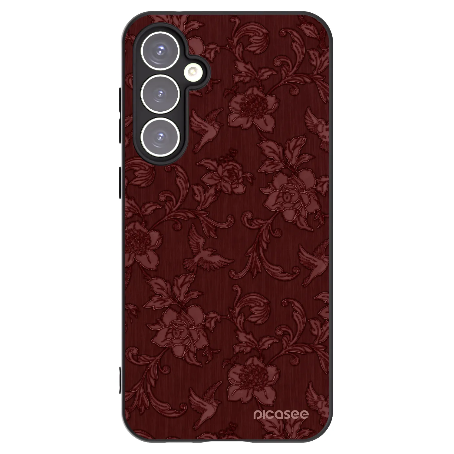 Picasee fekete szilikon tok az alábbi mobiltelefonokra Samsung Galaxy S23 FE S711B - Red Elegance