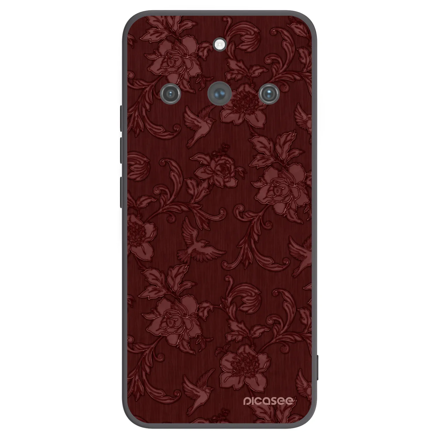 Picasee fekete szilikon tok az alábbi mobiltelefonokra Realme 11 Pro+ - Red Elegance