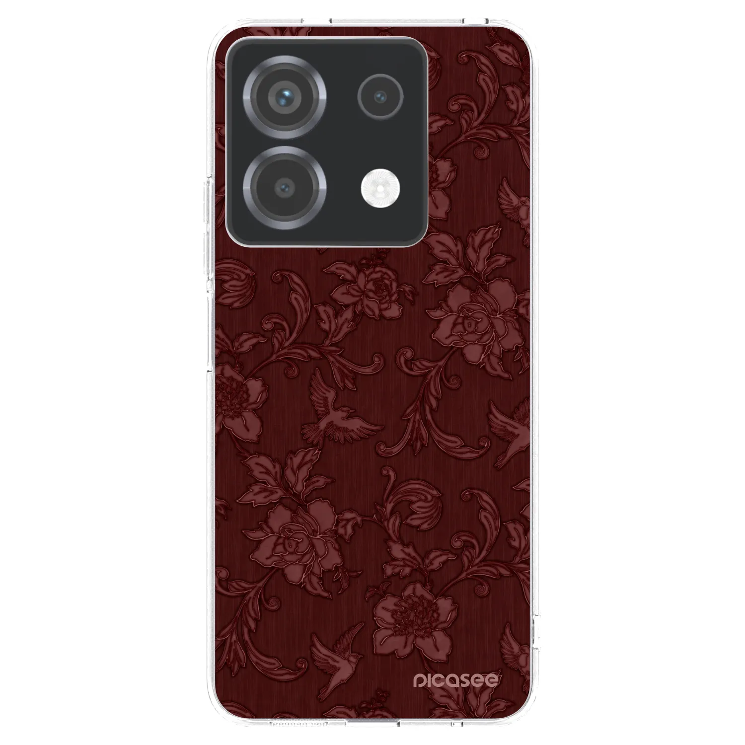 Picasee átlátszó szilikon tok az alábbi mobiltelefonokra Xiaomi Poco X6 - Red Elegance