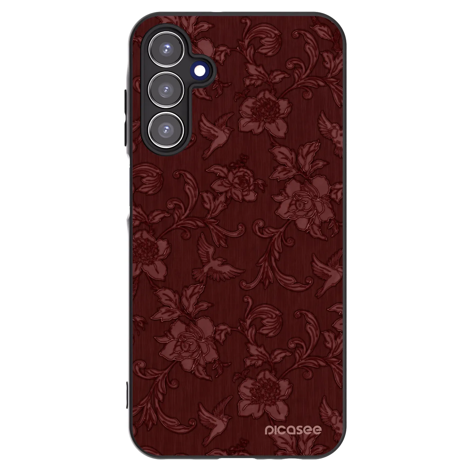 Picasee fekete szilikon tok az alábbi mobiltelefonokra Samsung Galaxy A15 A156B 5G - Red Elegance
