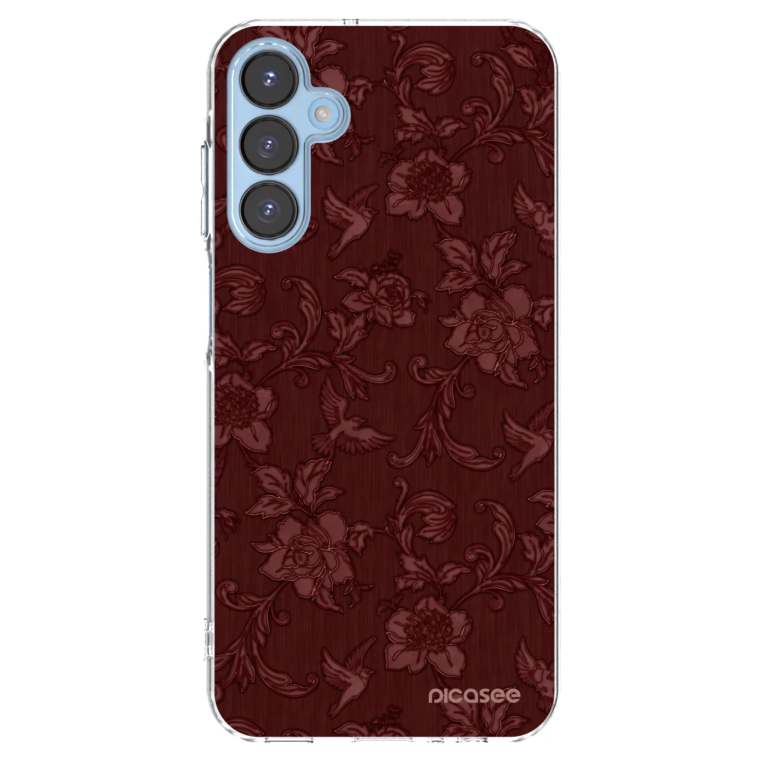 Picasee átlátszó szilikon tok az alábbi mobiltelefonokra Samsung Galaxy A15 A156B 5G - Red Elegance