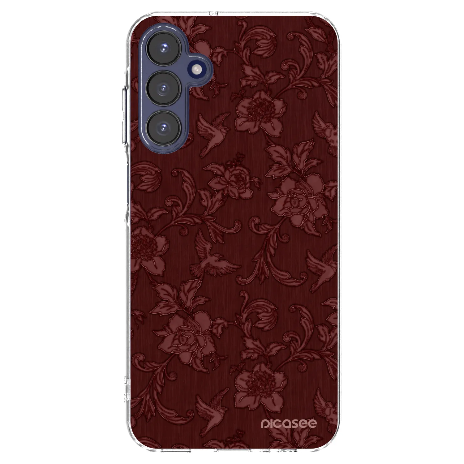 Picasee átlátszó szilikon tok az alábbi mobiltelefonokra Samsung Galaxy A15 A155F 4G - Red Elegance