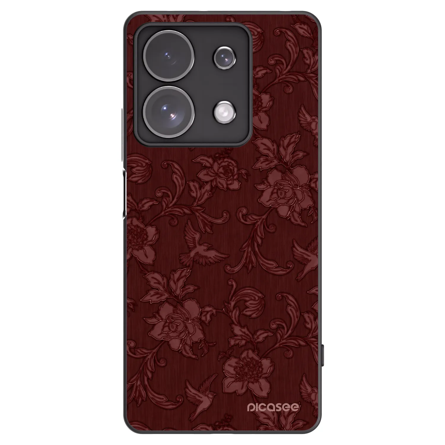 Picasee fekete szilikon tok az alábbi mobiltelefonokra Xiaomi Redmi Note 13 Pro 4G - Red Elegance