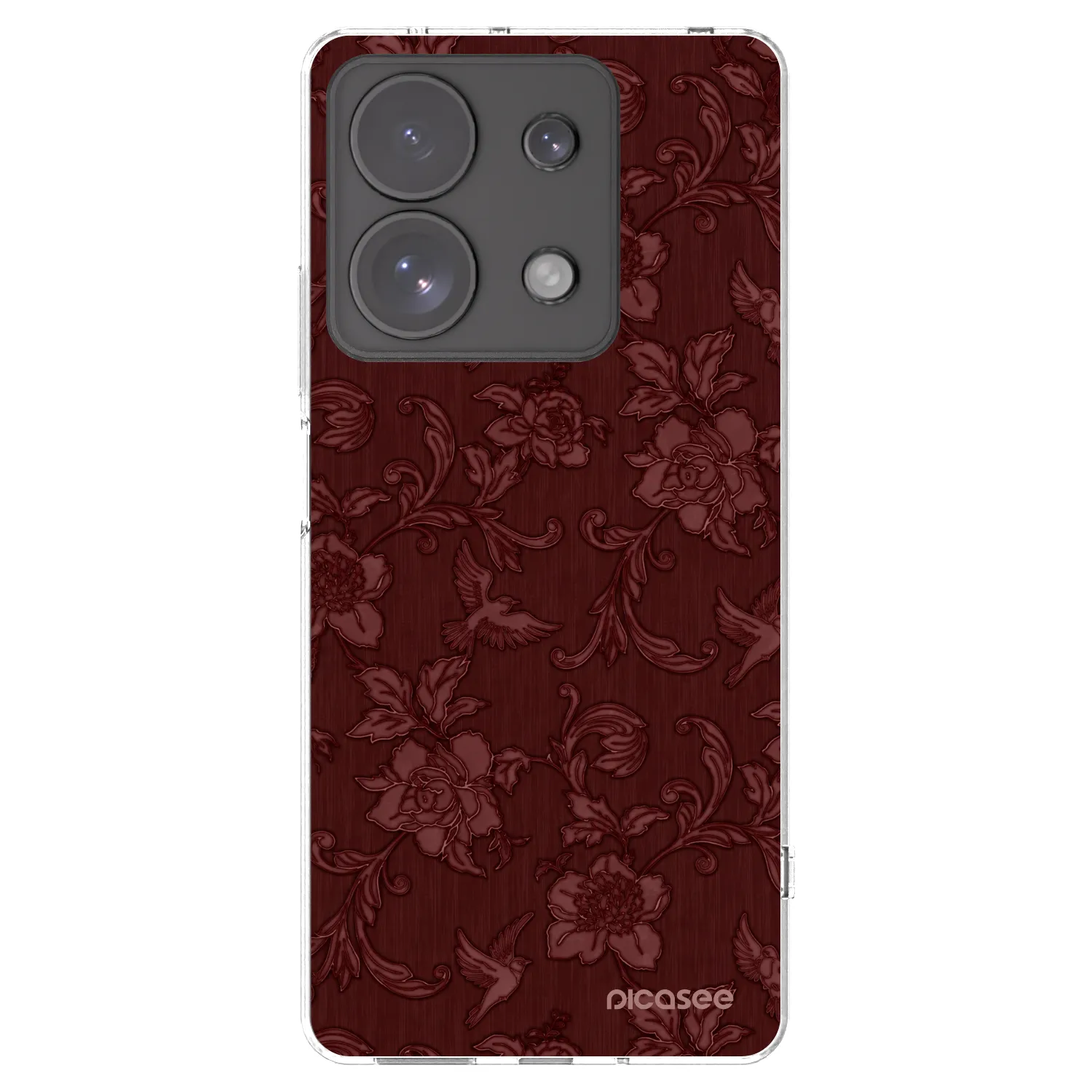 Picasee átlátszó szilikon tok az alábbi mobiltelefonokra Xiaomi Redmi Note 13 Pro 4G - Red Elegance