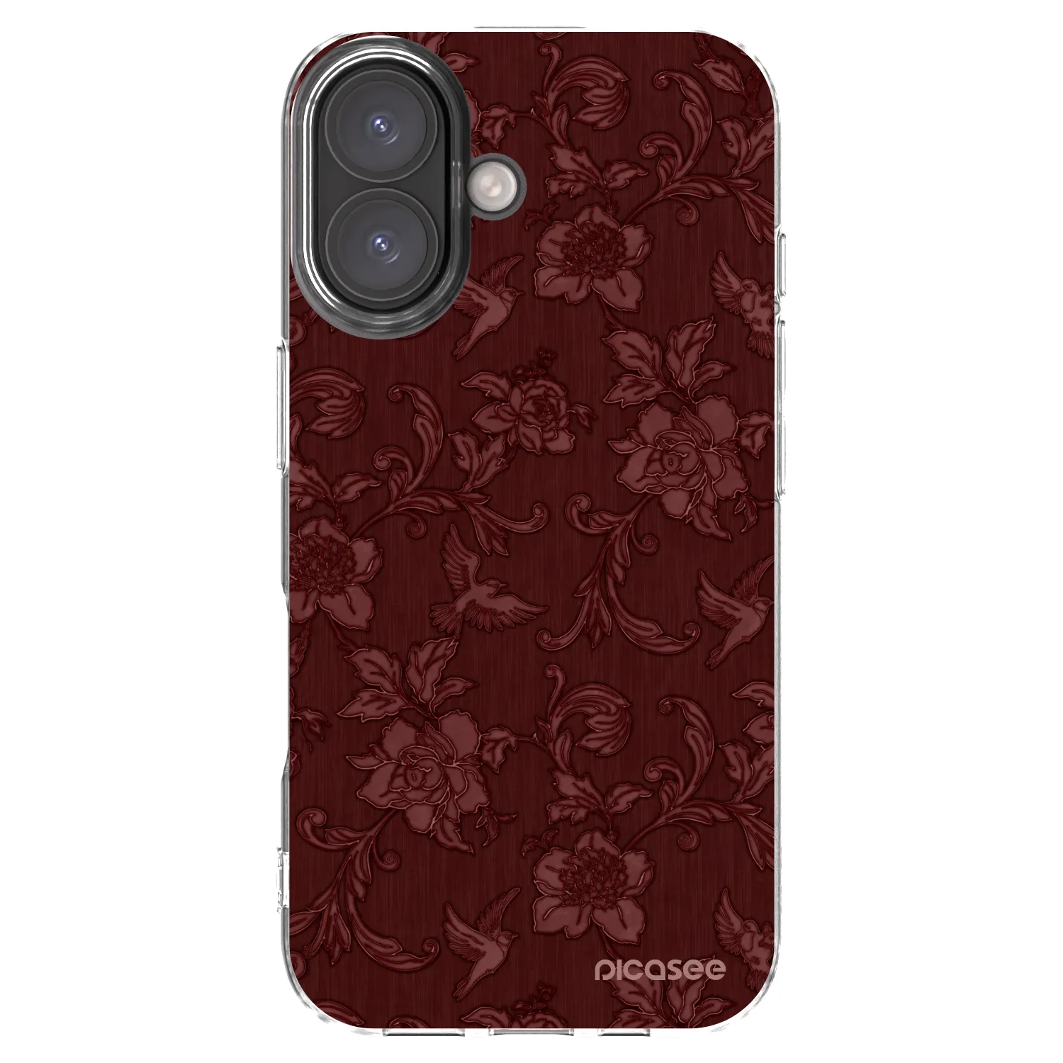 Picasee átlátszó szilikon tok az alábbi mobiltelefonokra Apple iPhone 16 - Red Elegance
