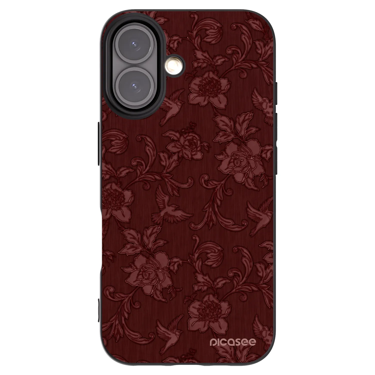 Picasee fekete szilikon tok az alábbi mobiltelefonokra Apple iPhone 16 - Red Elegance