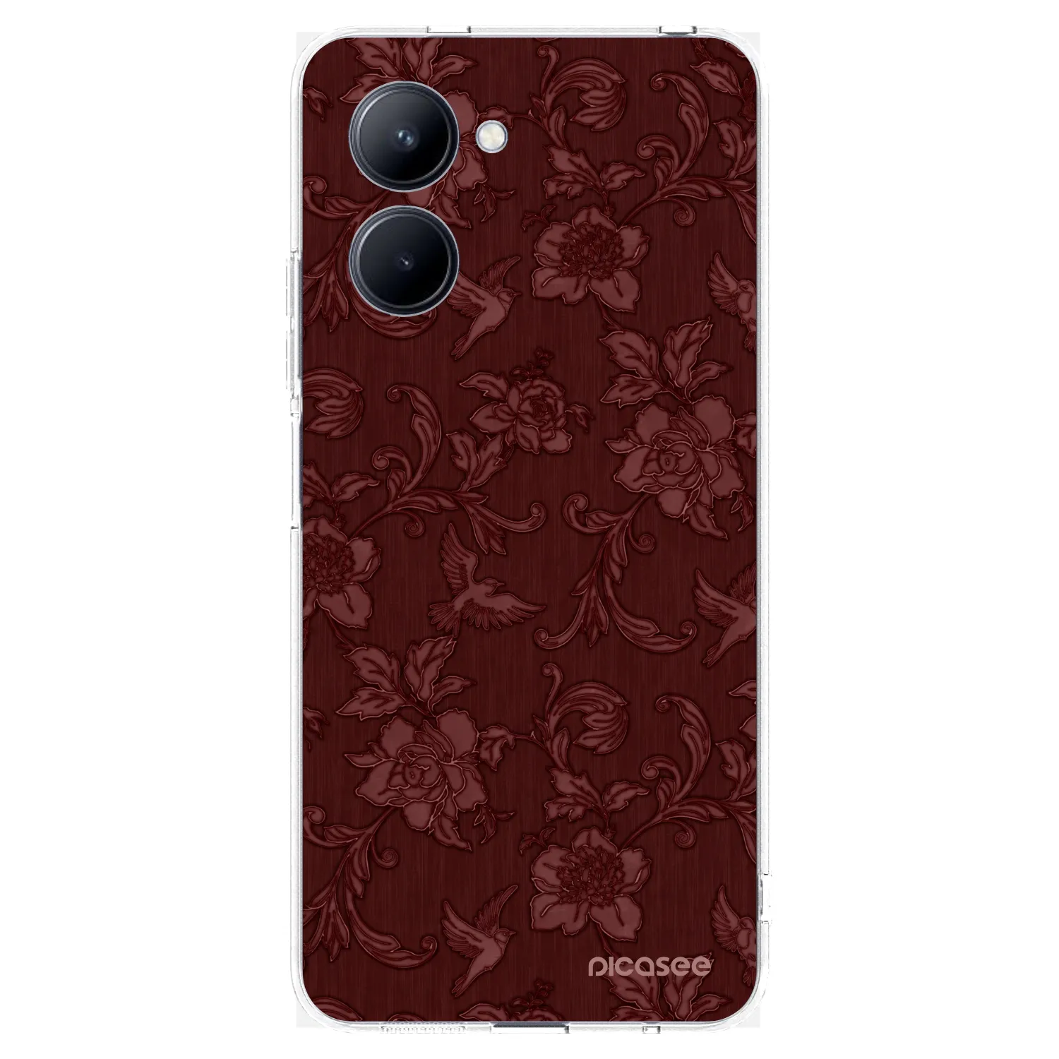 Picasee átlátszó szilikon tok az alábbi mobiltelefonokra Realme C33 (2023) - Red Elegance