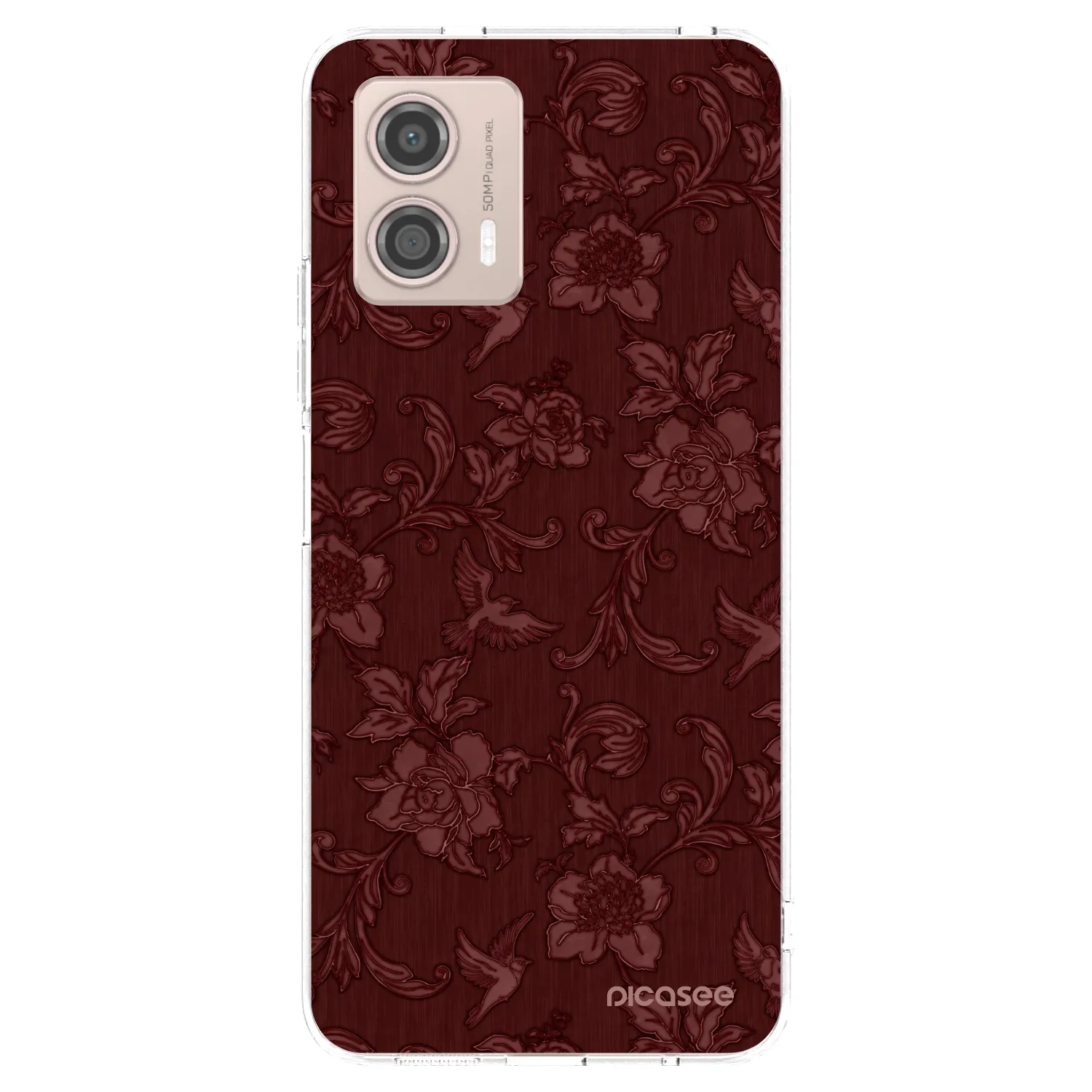 Picasee átlátszó szilikon tok az alábbi mobiltelefonokra Motorola Moto G53 5G - Red Elegance