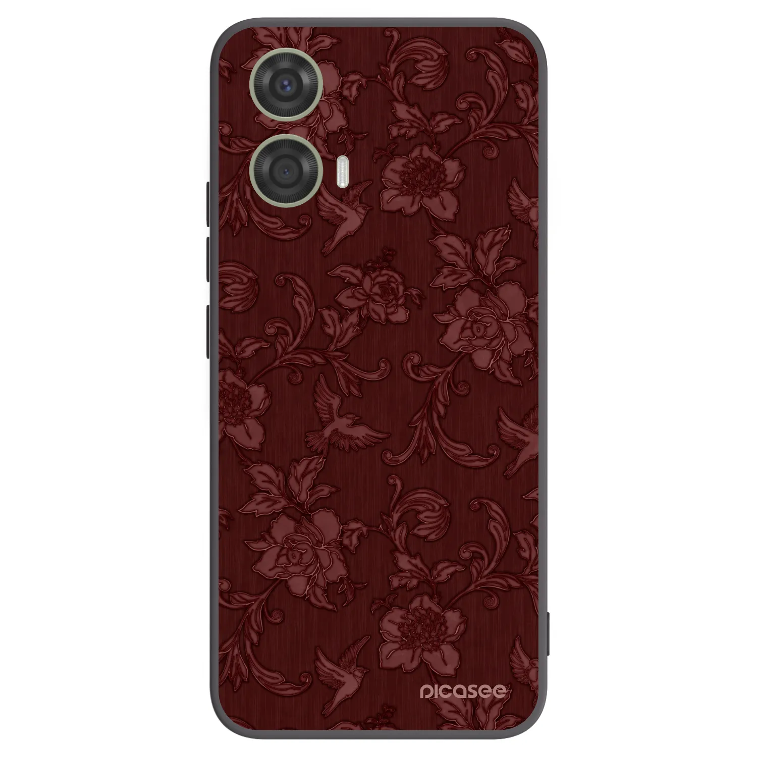 Picasee fekete szilikon tok az alábbi mobiltelefonokra Motorola Moto G24 - Red Elegance