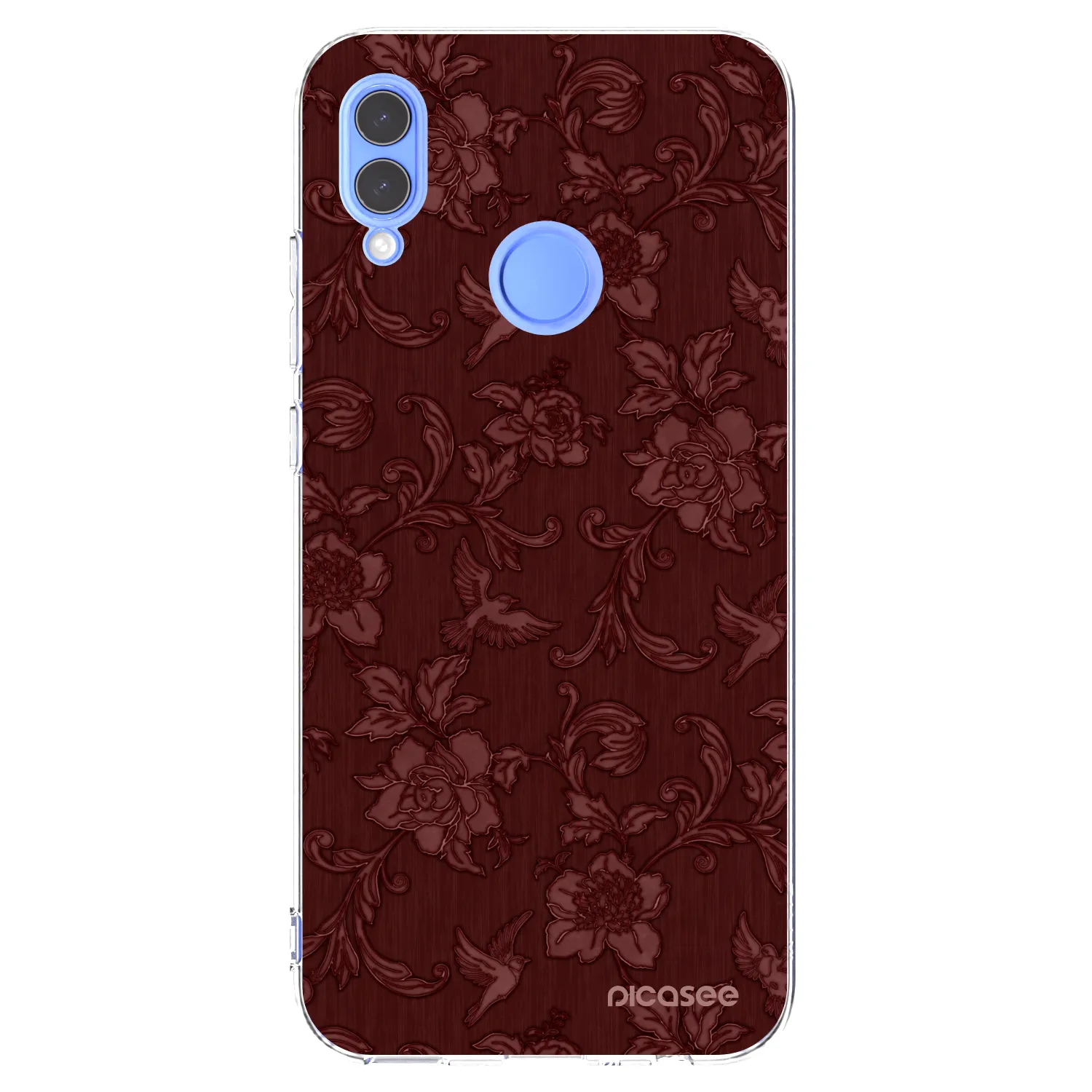 Picasee átlátszó szilikon tok az alábbi mobiltelefonokra Huawei P Smart 2019 - Red Elegance