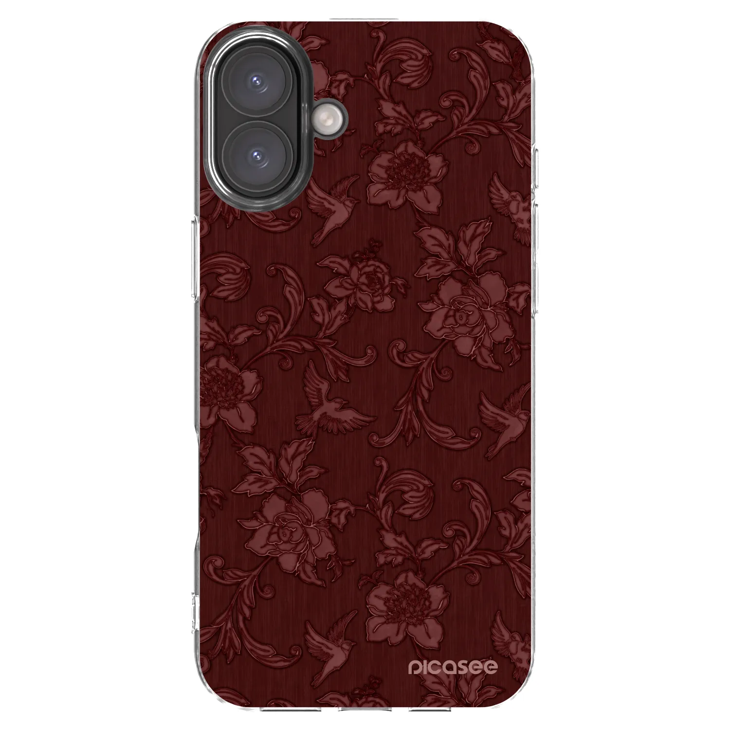 Picasee átlátszó szilikon tok az alábbi mobiltelefonokra Apple iPhone 16 Plus - Red Elegance