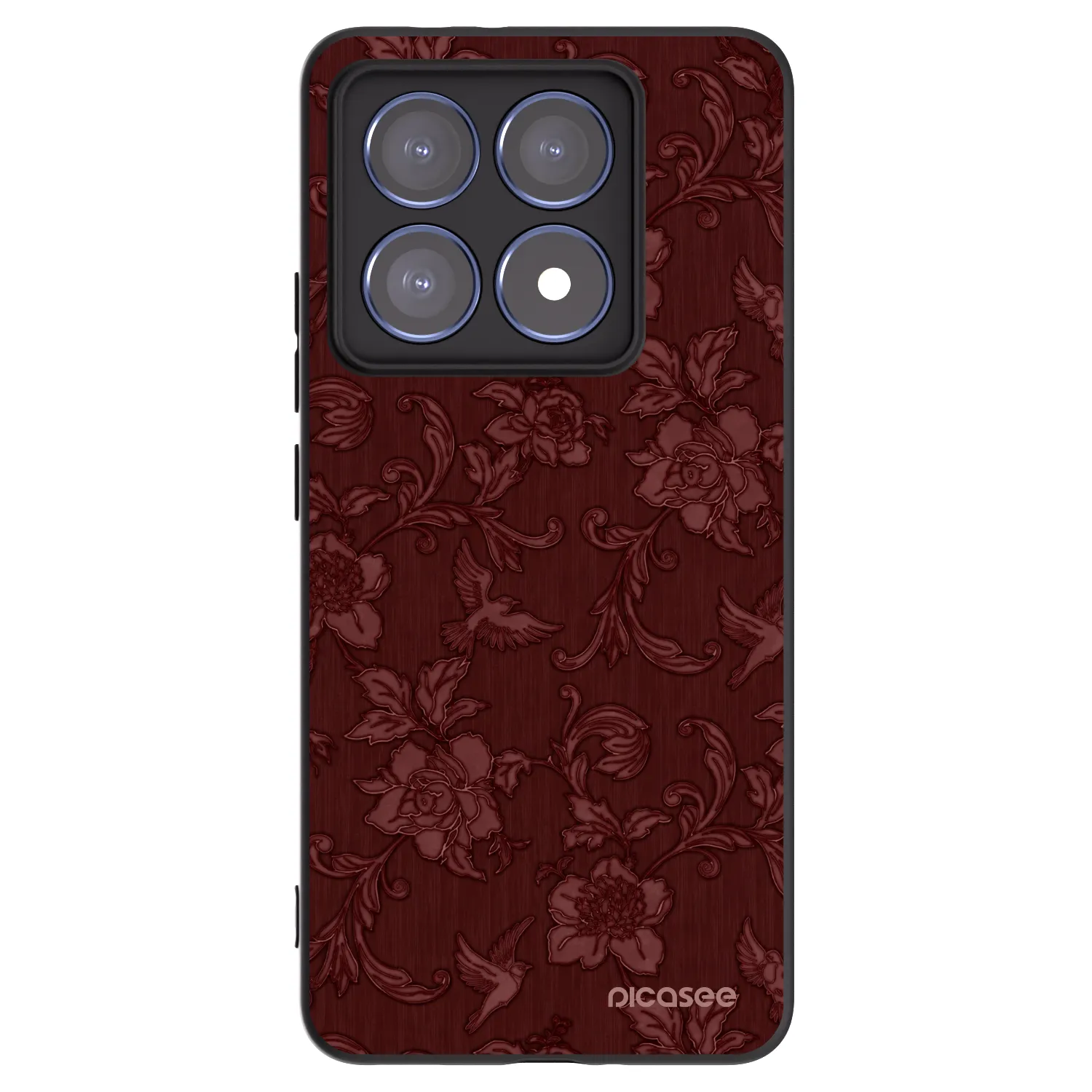 Picasee fekete szilikon tok az alábbi mobiltelefonokra Xiaomi 14T Pro - Red Elegance
