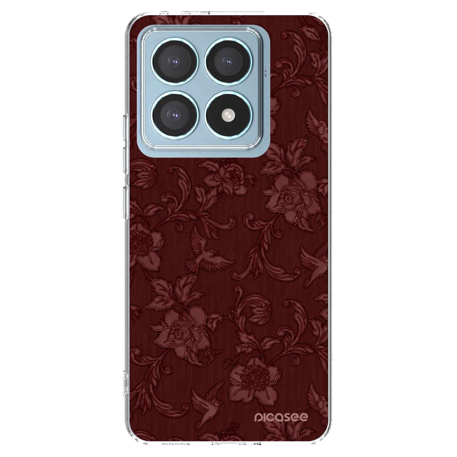 Picasee átlátszó szilikon tok az alábbi mobiltelefonokra Xiaomi 14T Pro - Red Elegance