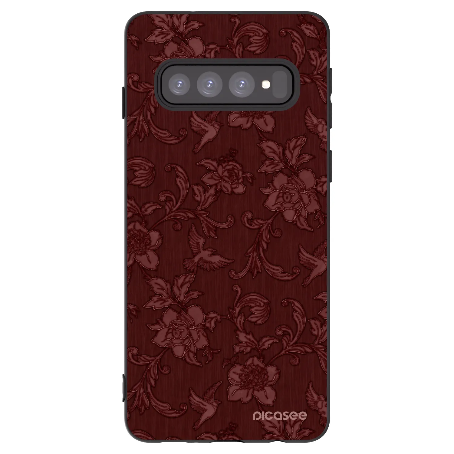 Picasee fekete szilikon tok az alábbi mobiltelefonokra Samsung Galaxy S10 G973 - Red Elegance