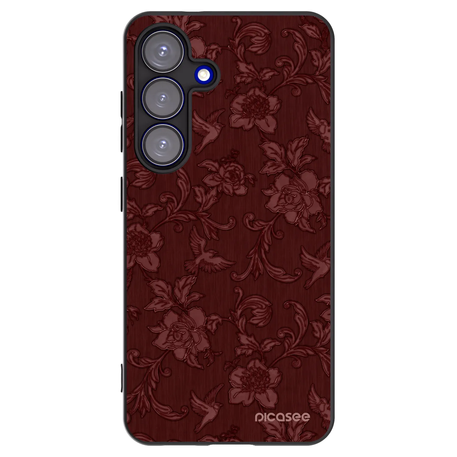 Picasee fekete szilikon tok az alábbi mobiltelefonokra Samsung Galaxy S25 5G - Red Elegance
