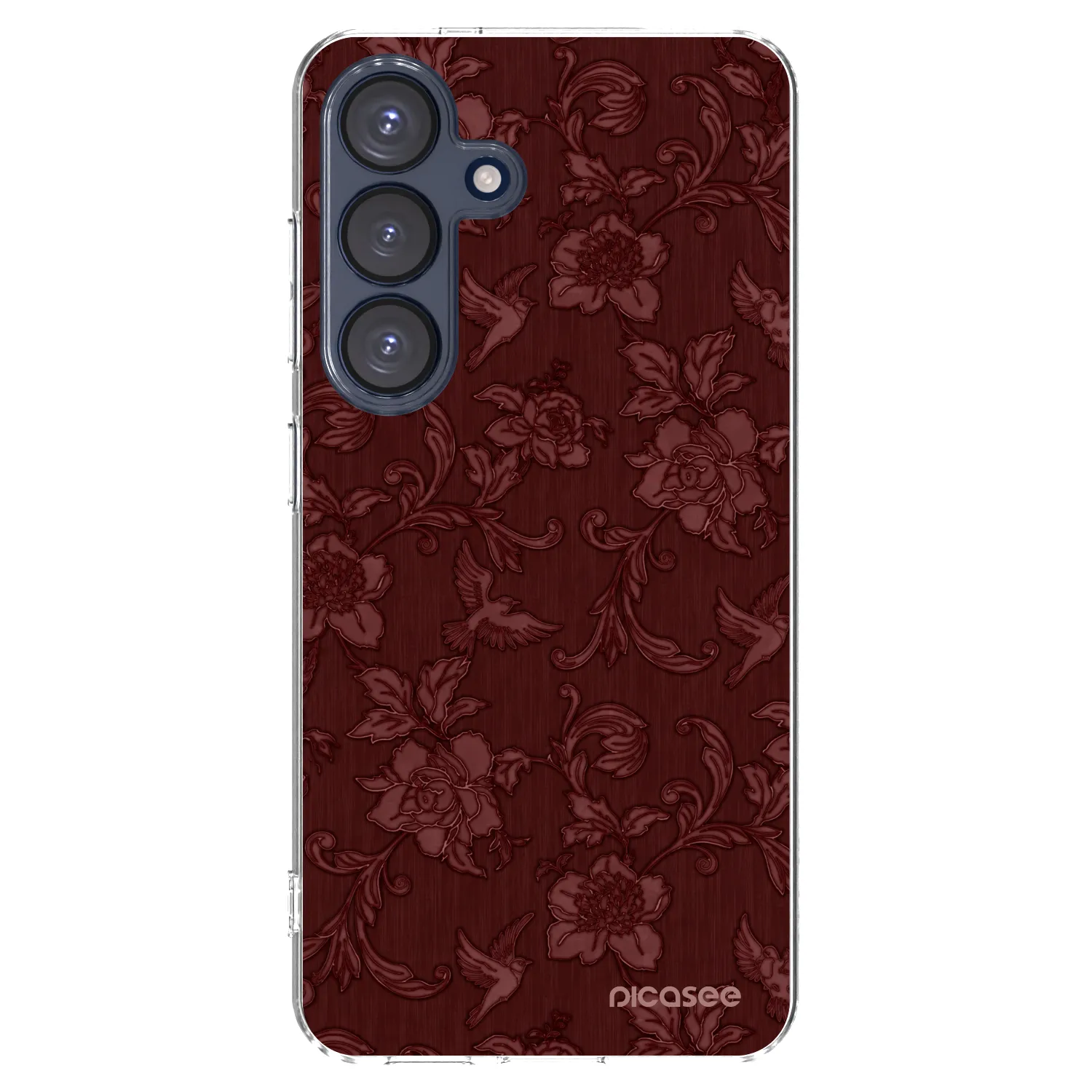 Picasee átlátszó szilikon tok az alábbi mobiltelefonokra Samsung Galaxy S25 5G - Red Elegance