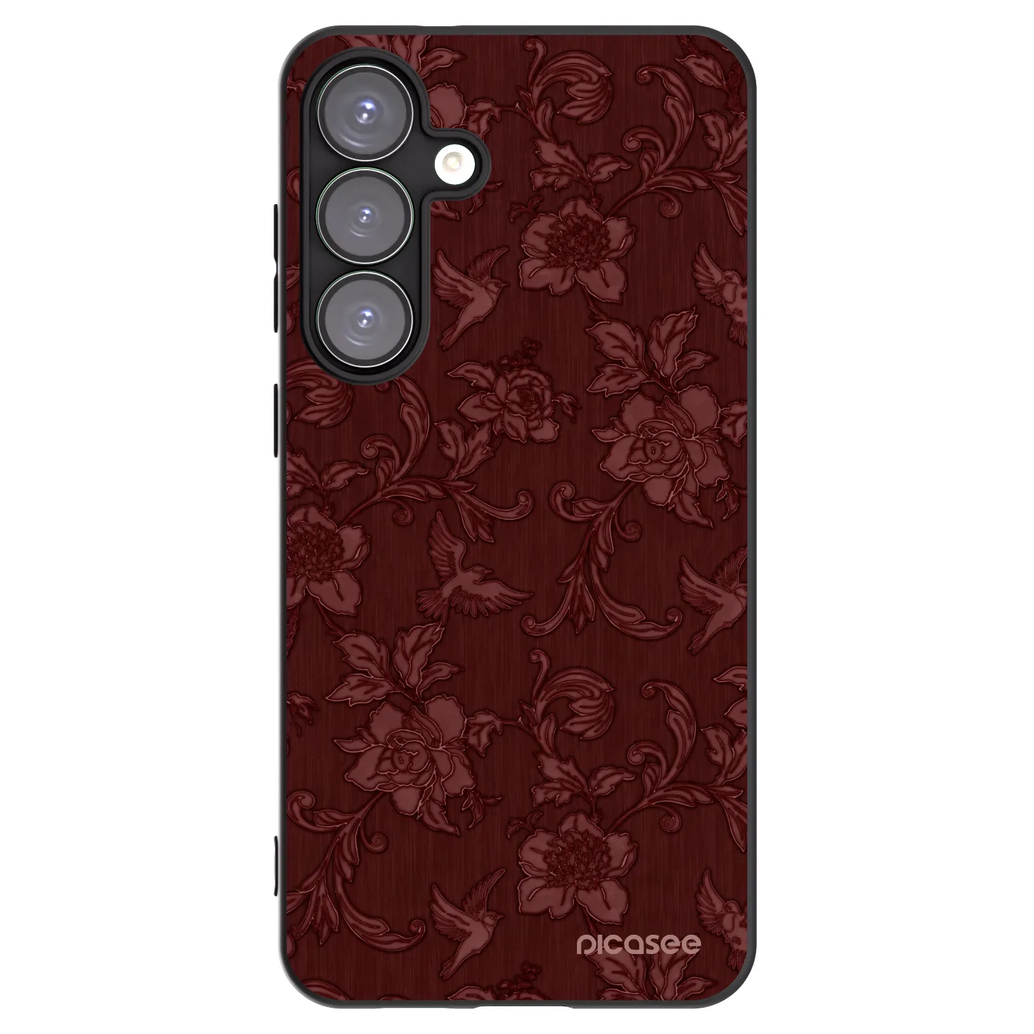 Picasee fekete szilikon tok az alábbi mobiltelefonokra Samsung Galaxy S25+ 5G - Red Elegance