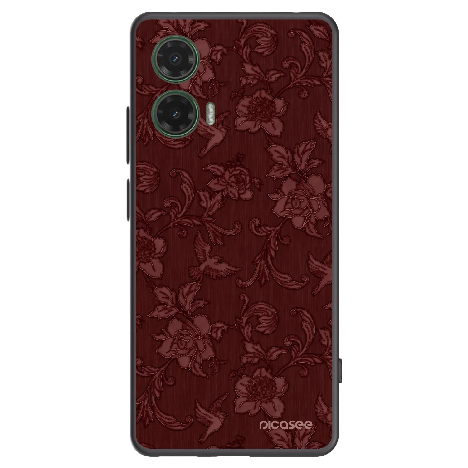 Picasee fekete szilikon tok az alábbi mobiltelefonokra Motorola Moto G35 5G - Red Elegance
