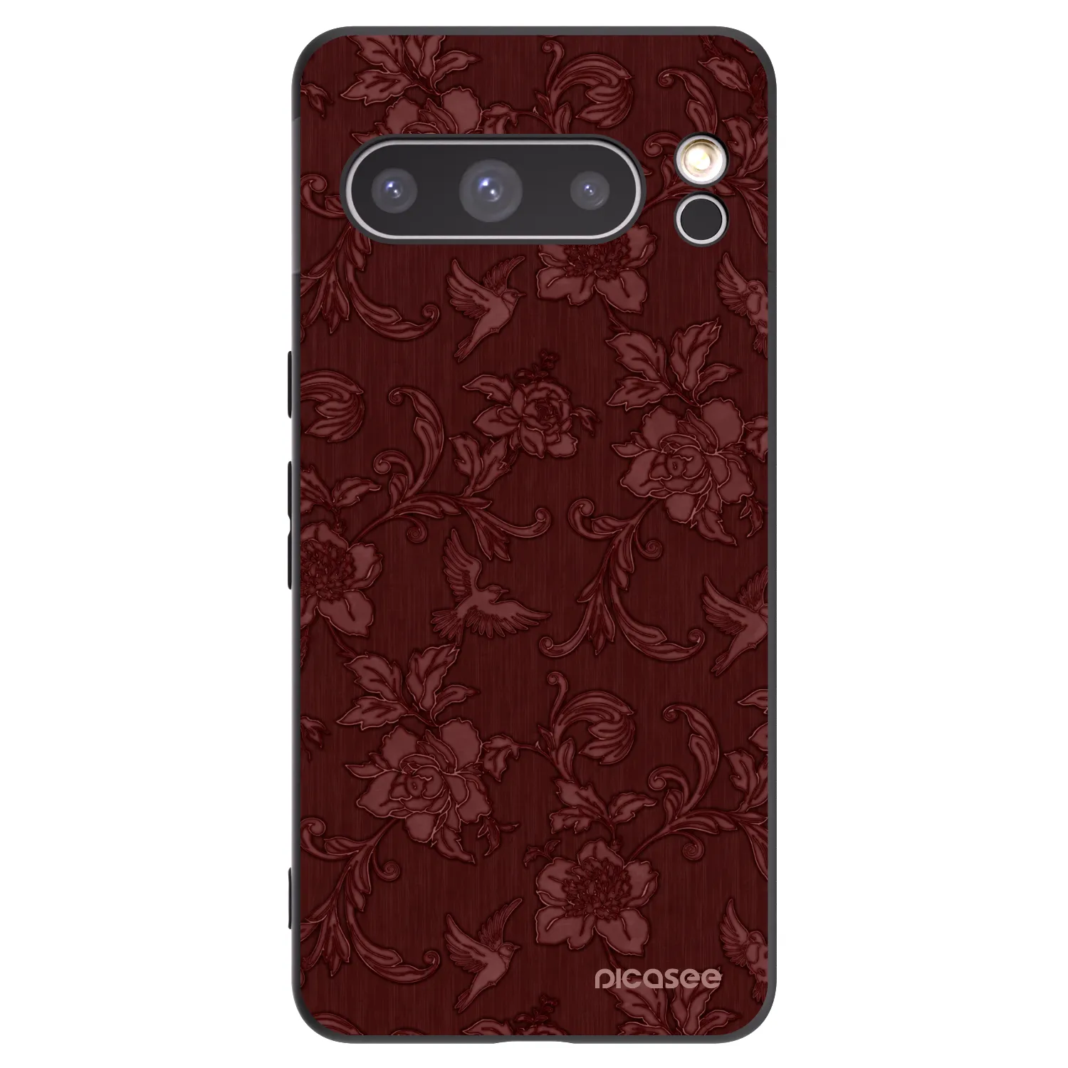 Picasee fekete szilikon tok az alábbi mobiltelefonokra Google Pixel 8 Pro - Red Elegance