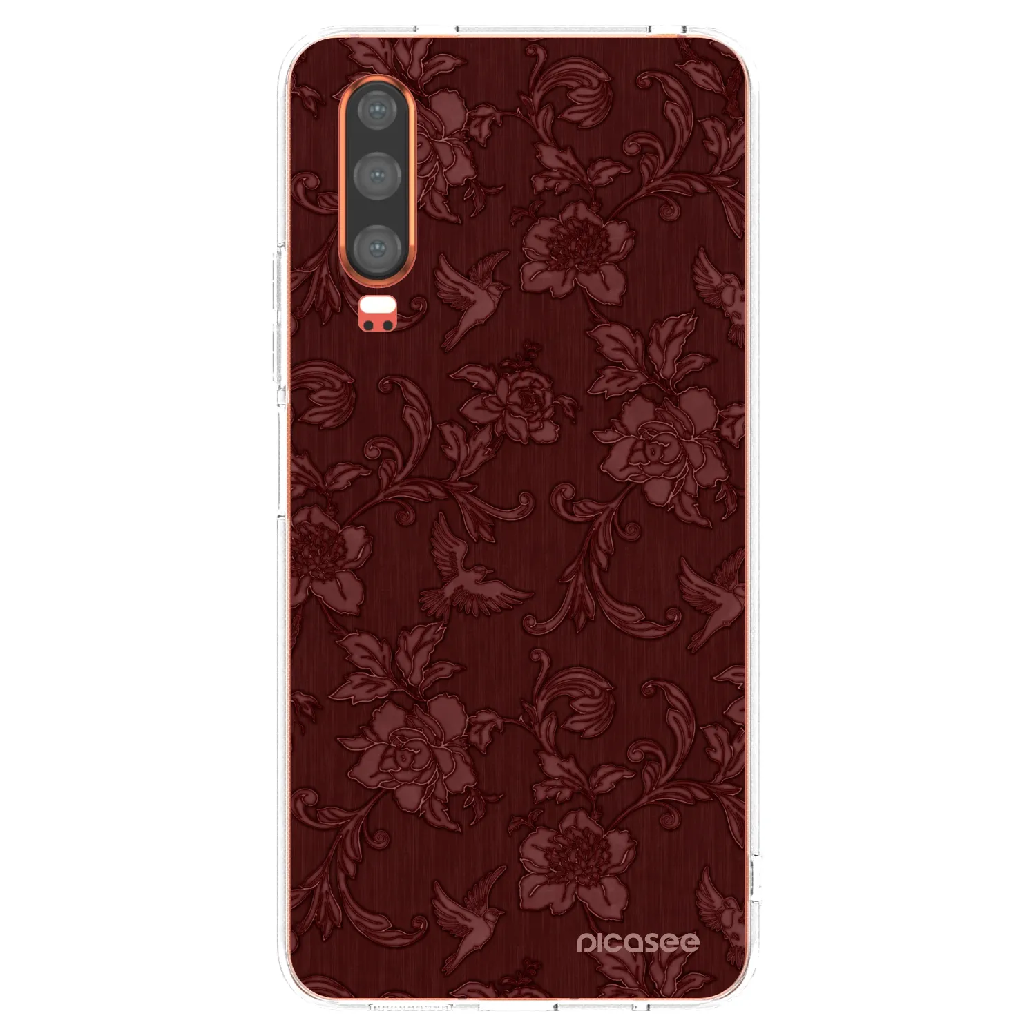 Picasee átlátszó szilikon tok az alábbi mobiltelefonokra Huawei P30 - Red Elegance