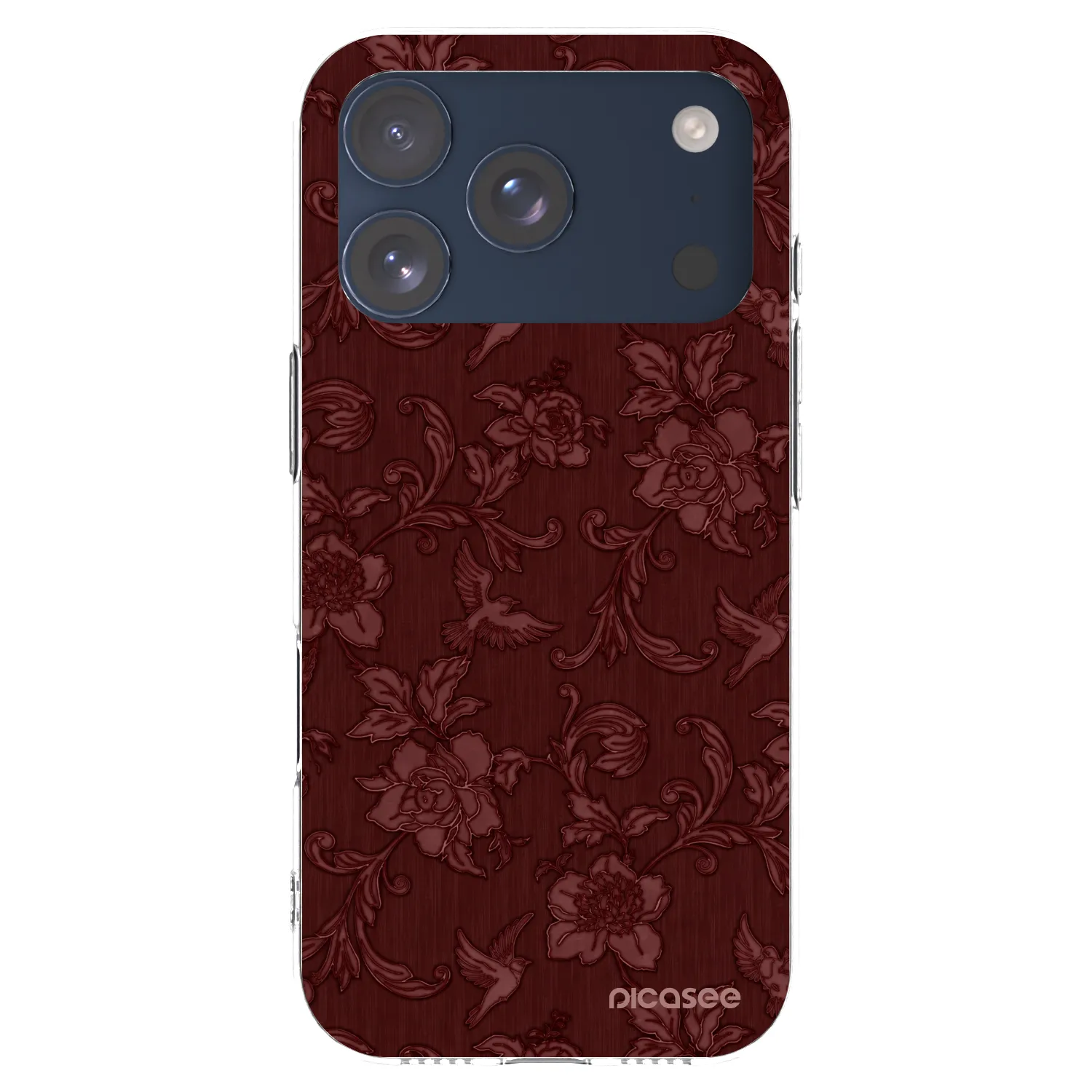 Picasee átlátszó szilikon tok az alábbi mobiltelefonokra Apple iPhone 17 Pro - Red Elegance