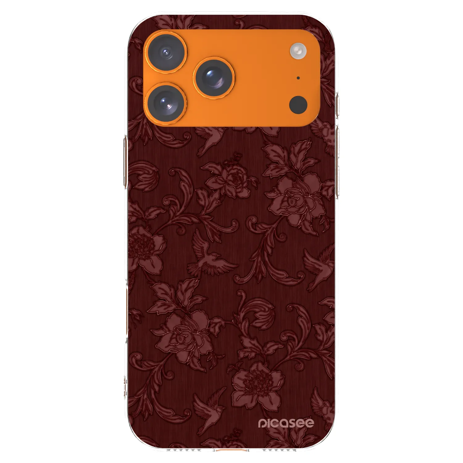 Picasee átlátszó szilikon tok az alábbi mobiltelefonokra Apple iPhone 17 Pro Max - Red Elegance
