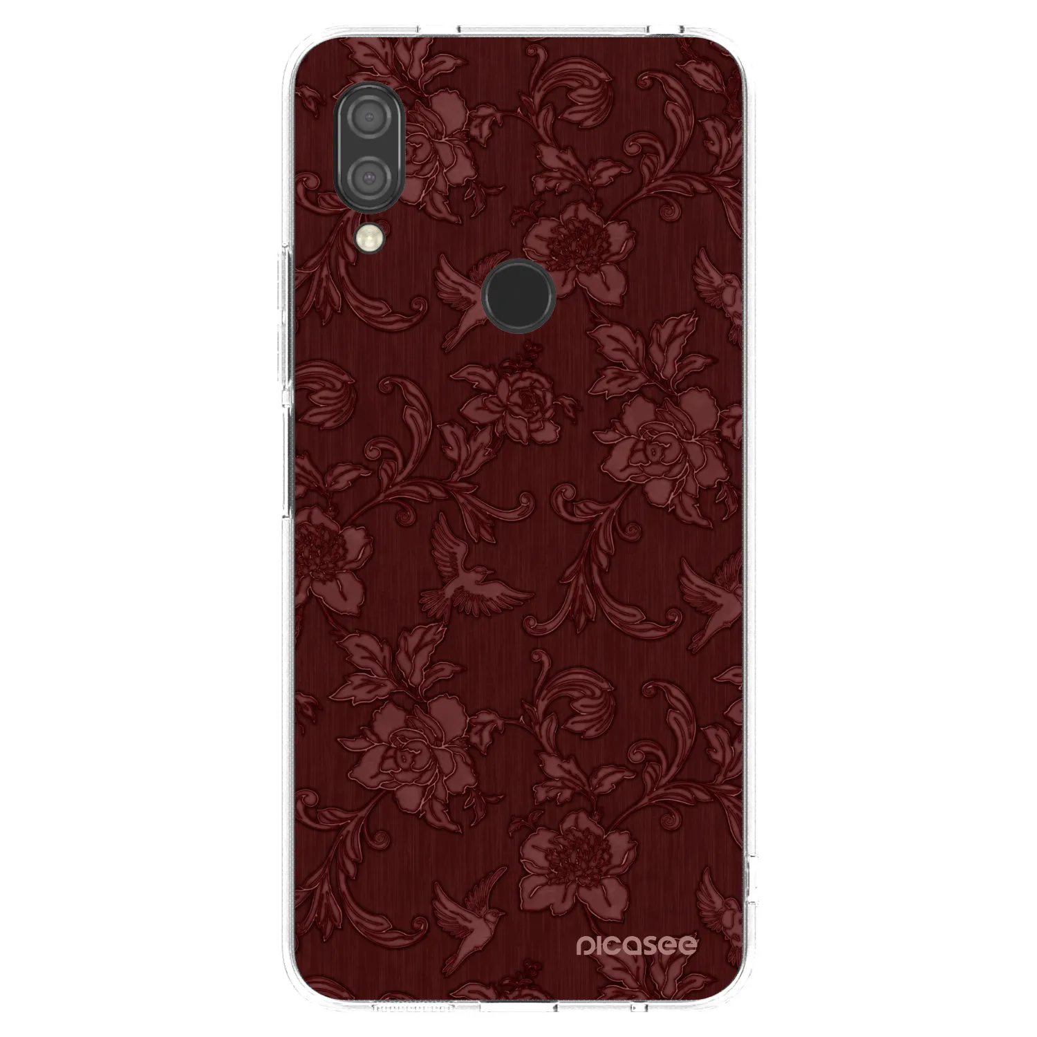Picasee átlátszó szilikon tok az alábbi mobiltelefonokra Xiaomi Redmi 7 - Red Elegance