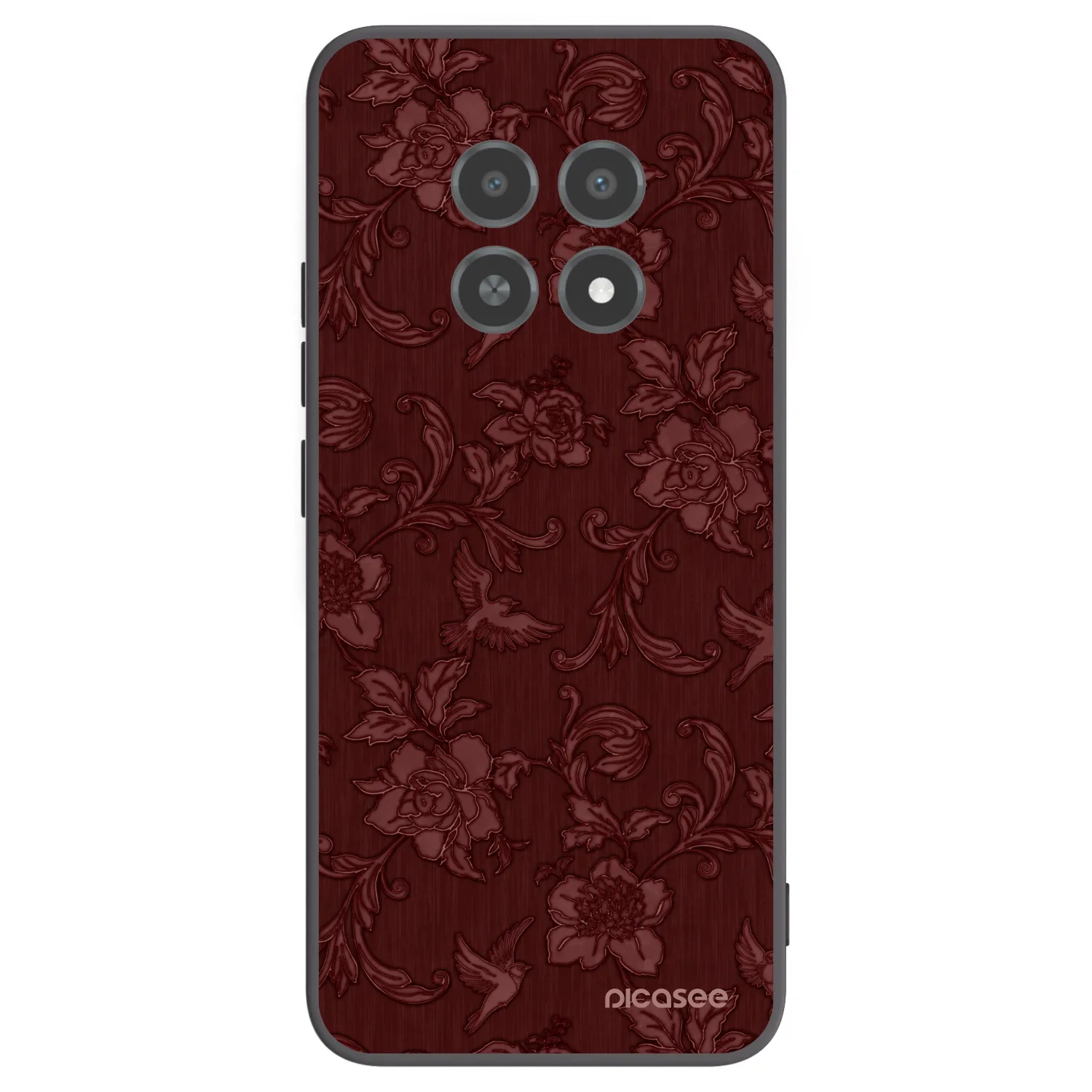 Picasee fekete szilikon tok az alábbi mobiltelefonokra Realme 12X - Red Elegance