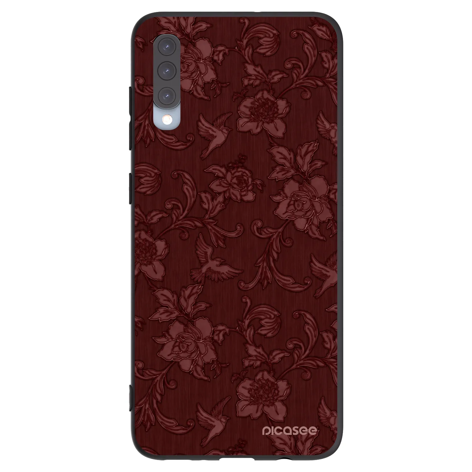 Picasee fekete szilikon tok az alábbi mobiltelefonokra Samsung Galaxy A70 A705F - Red Elegance