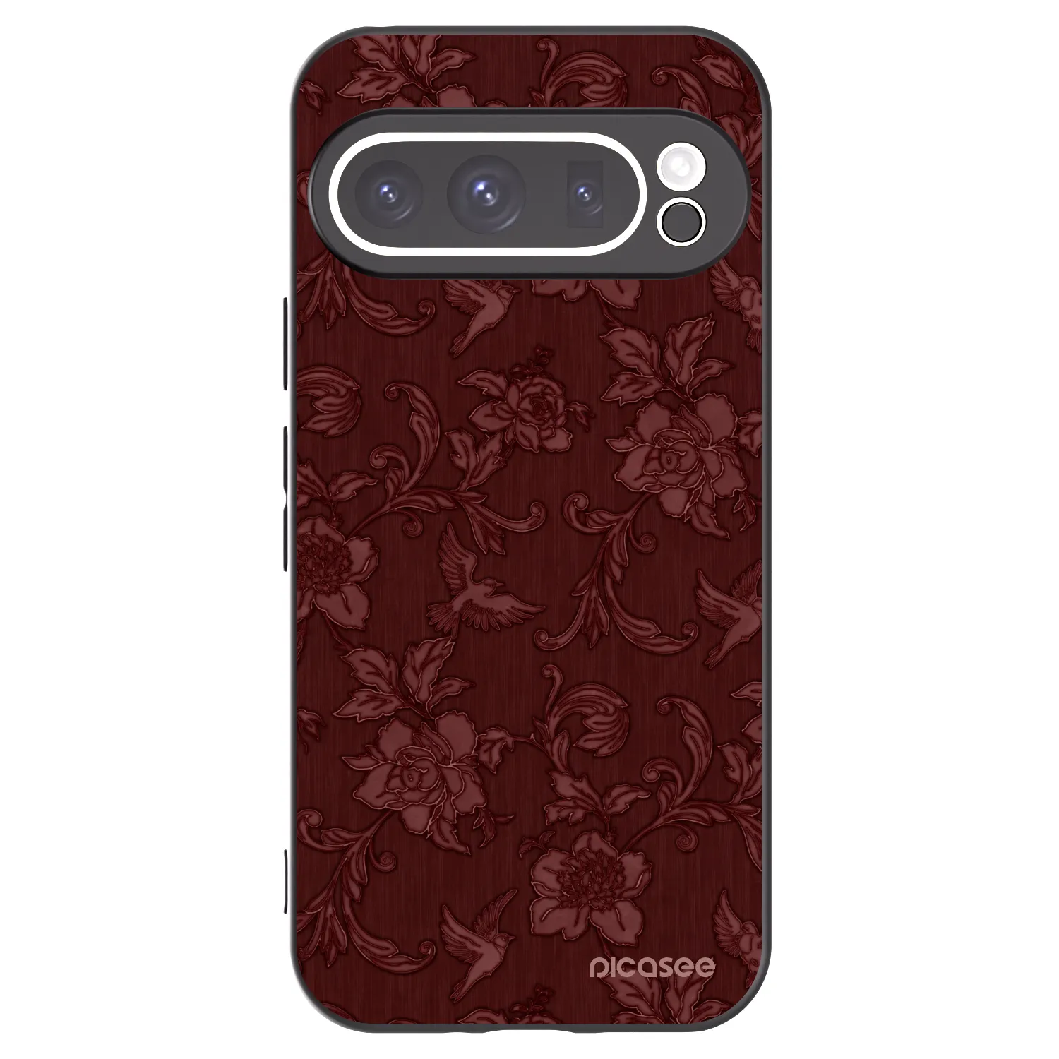 Picasee fekete szilikon tok az alábbi mobiltelefonokra Google Pixel 9 Pro XL - Red Elegance