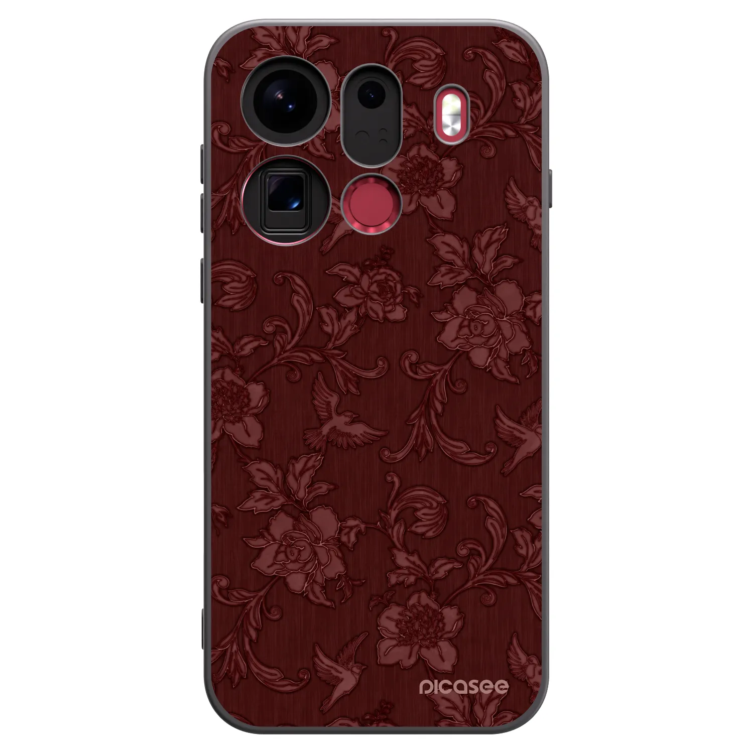 Picasee fekete szilikon tok az alábbi mobiltelefonokra OPPO Find X9 Pro - Red Elegance